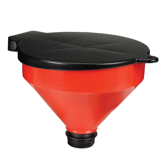 10in Funnel Tank With Lid and Screen Mesh Filter Water Connector Car Fuel Funnel