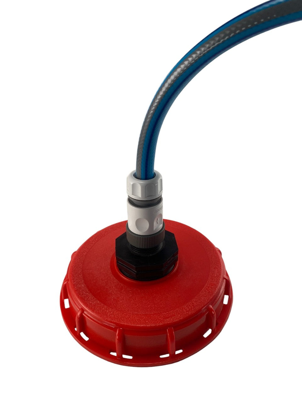 AP Supplies IBC 6-inch Cap Kit with ½” Hose Pipe Connector (White)