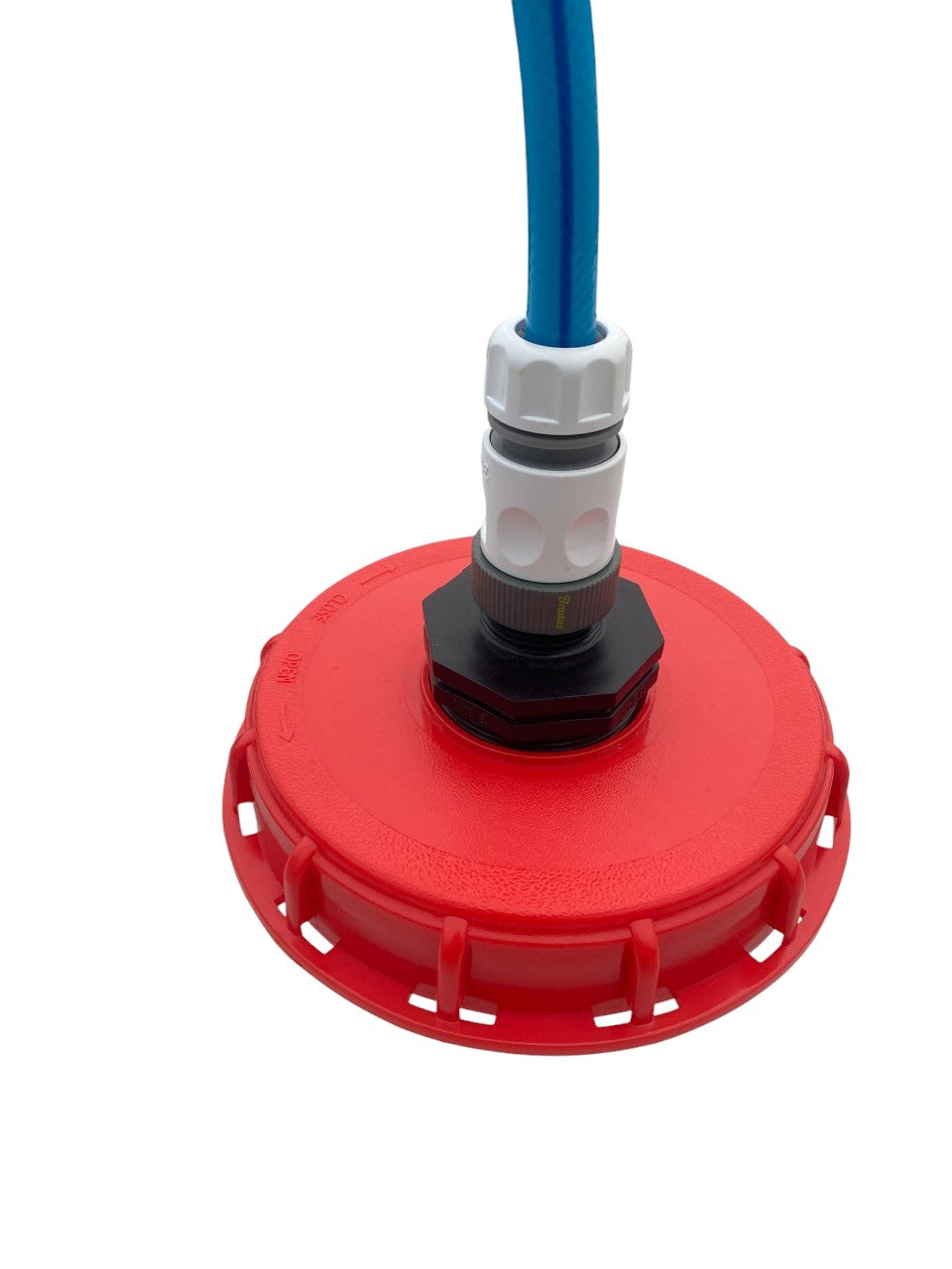 AP Supplies IBC 6-inch Cap Kit with ½” Hose Pipe Connector (White)