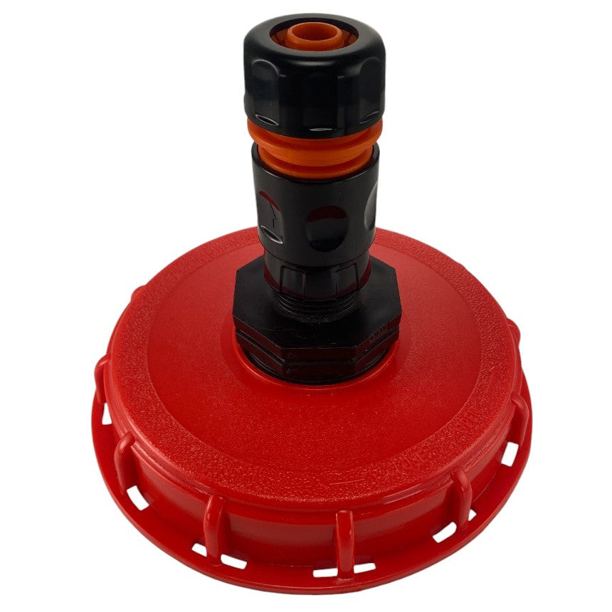 AP Supplies IBC 6-inch Cap Kit with 3/4” Hose Pipe Connector (Black)