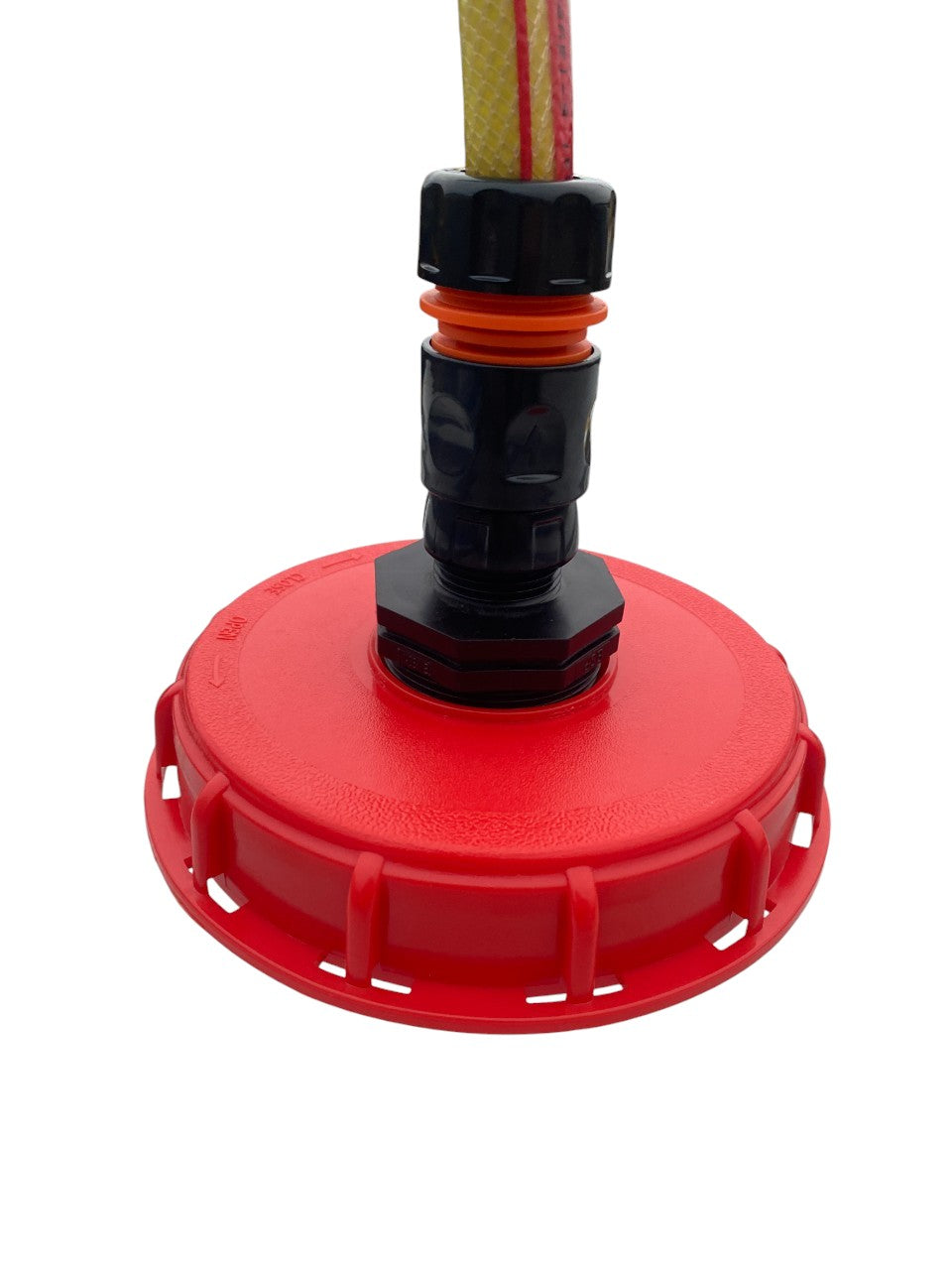 AP Supplies IBC 6-inch Cap Kit with 3/4” Hose Pipe Connector (Black)