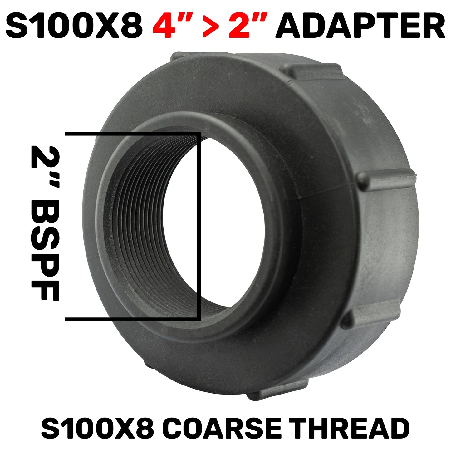IBC S100X8 Adapter to 2inBSPF DIY Workshop Accessory Pipe and Water Fitting