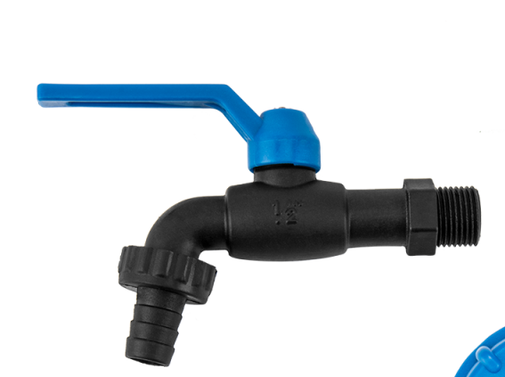 AP Supplies IBC S60x6 M-F Extender Swivel with S60x6 Cap and Tap ½” Barb