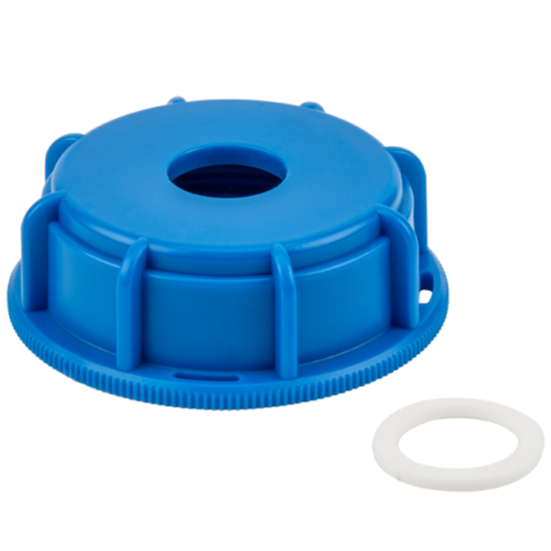 IBC Cap with Hole to Fit 1/2in BSP Thread S60X6 and Washer for Hose Pipe Fitting