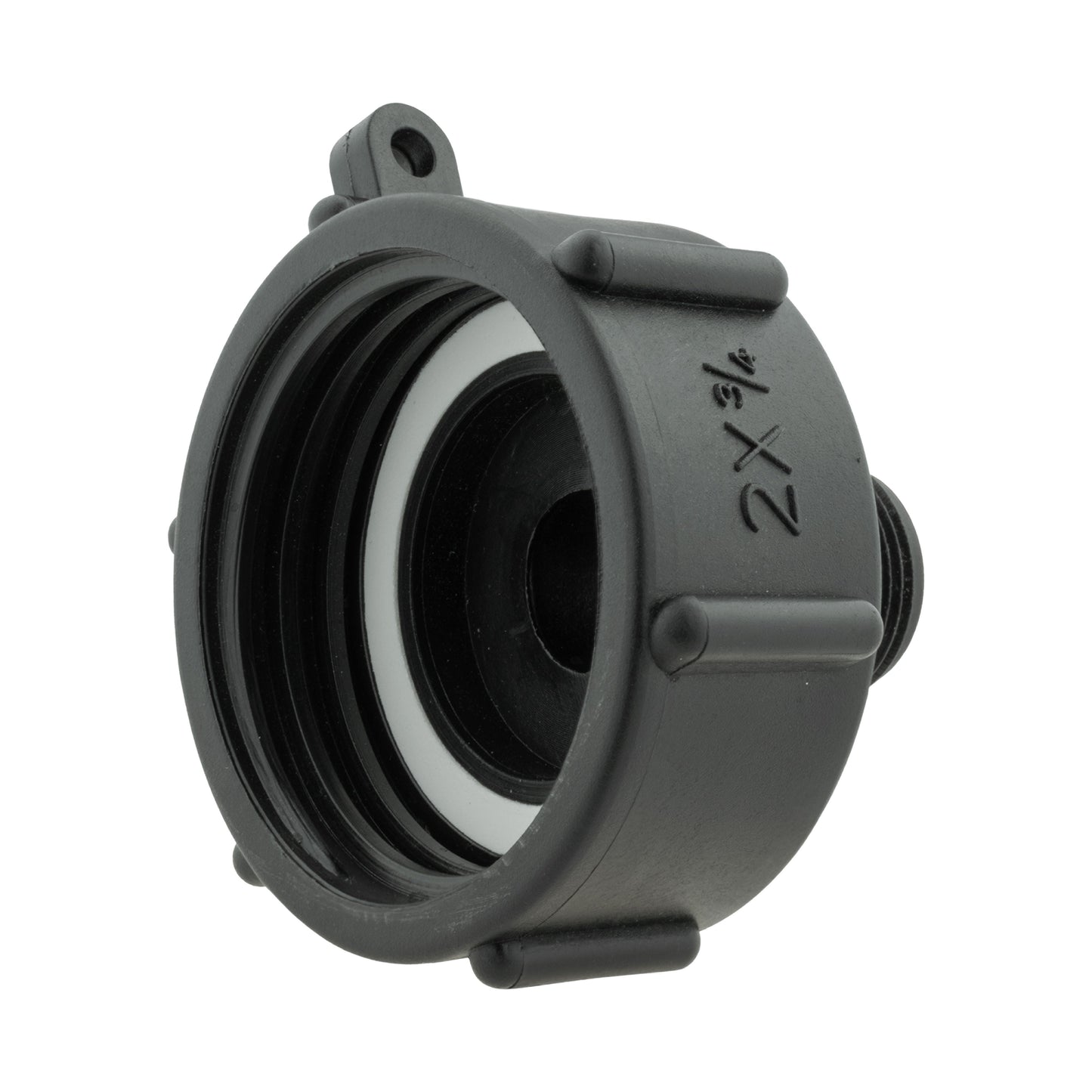IBC 2 S60X6 Cap with In-Line BSPF Valve and 3/4 BSPM Female Hose Connector Lime