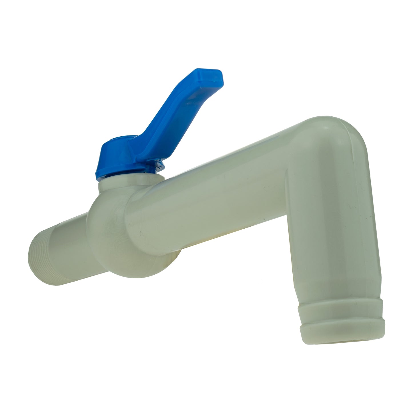 AP Supplies PP TAP 90 DEGREE WITH 1"BSPM INLET 32mm Barb Outlet + PTFE TAPE