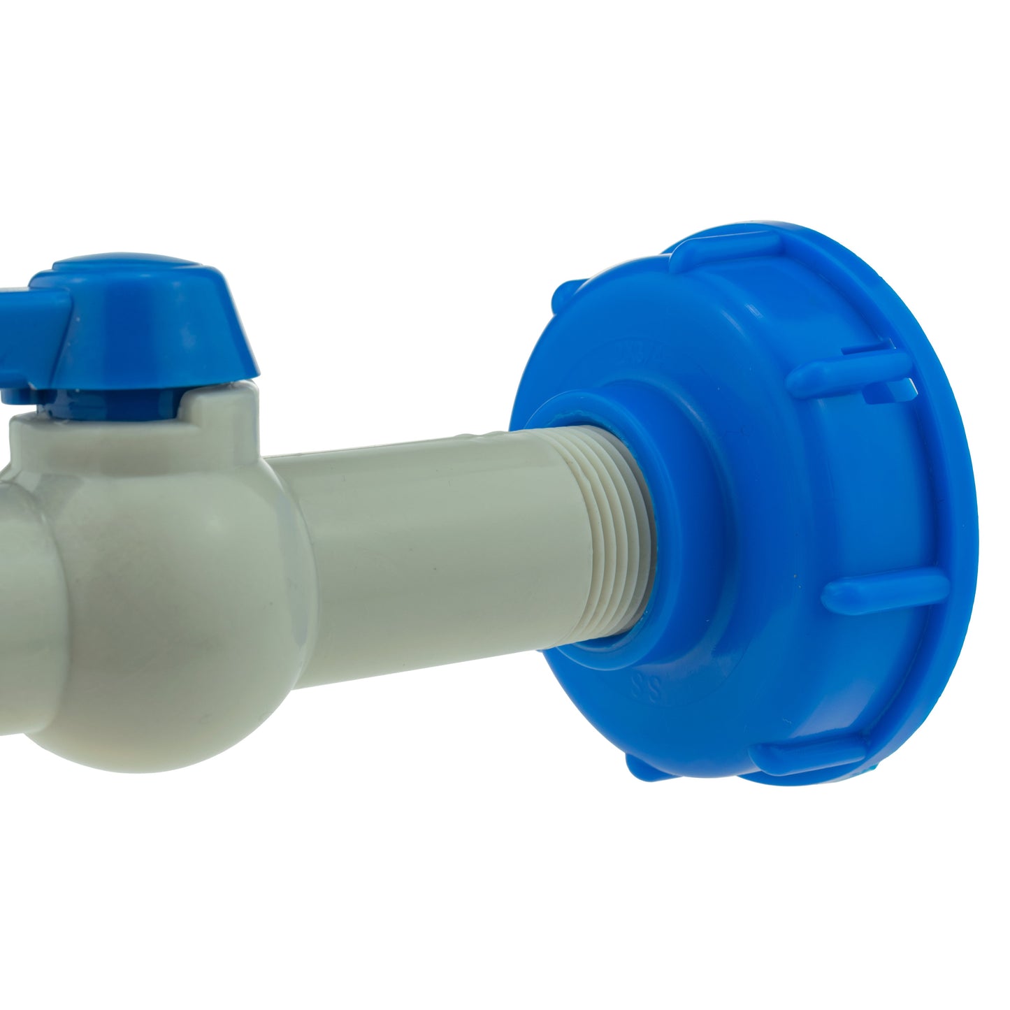 AP Supplies PP TAP 90 DEGREE WITH 1"BSPM INLET 32mm Barb Outlet + PTFE TAPE