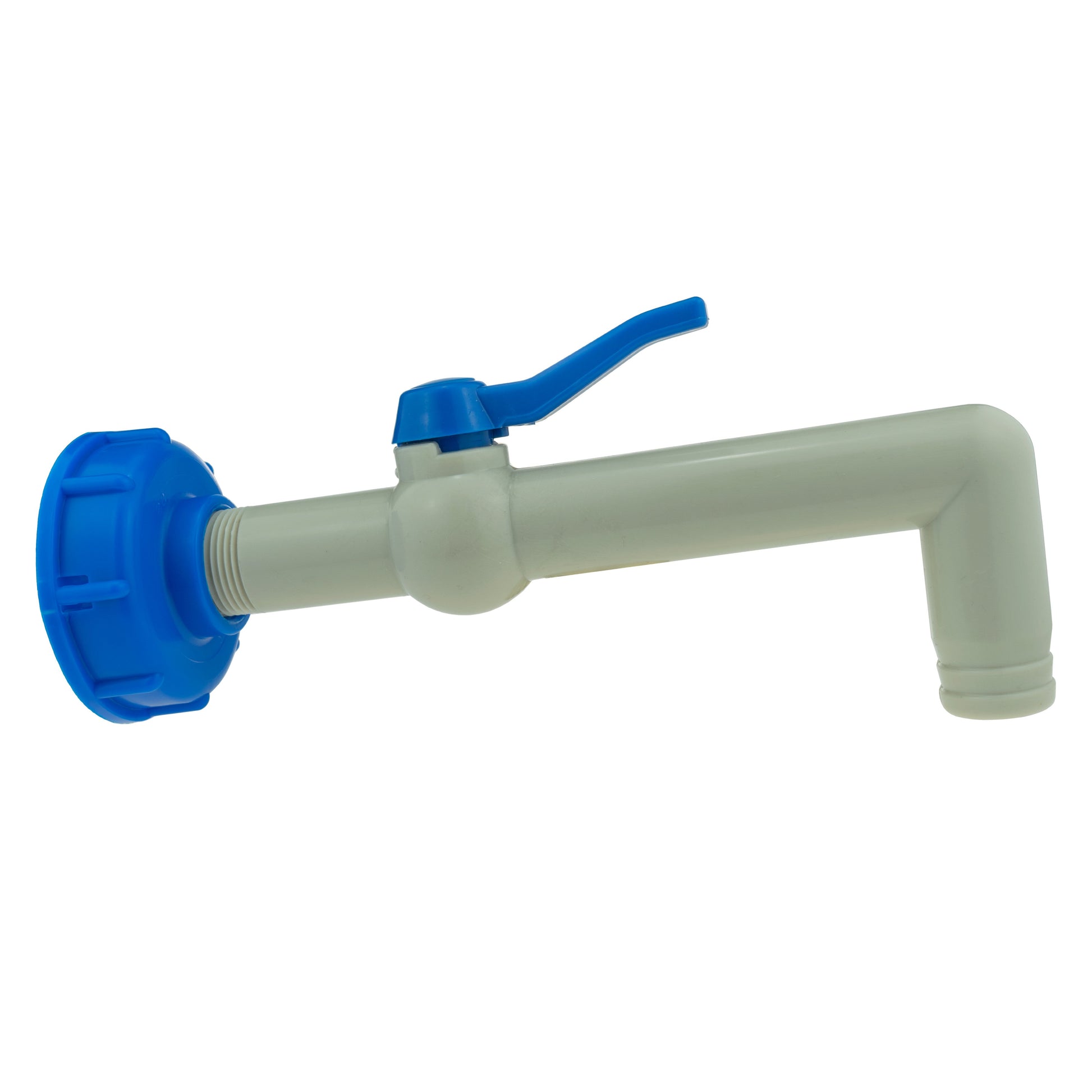 AP Supplies PP TAP 90 DEGREE WITH 1"BSPM INLET 32mm Barb Outlet + PTFE TAPE