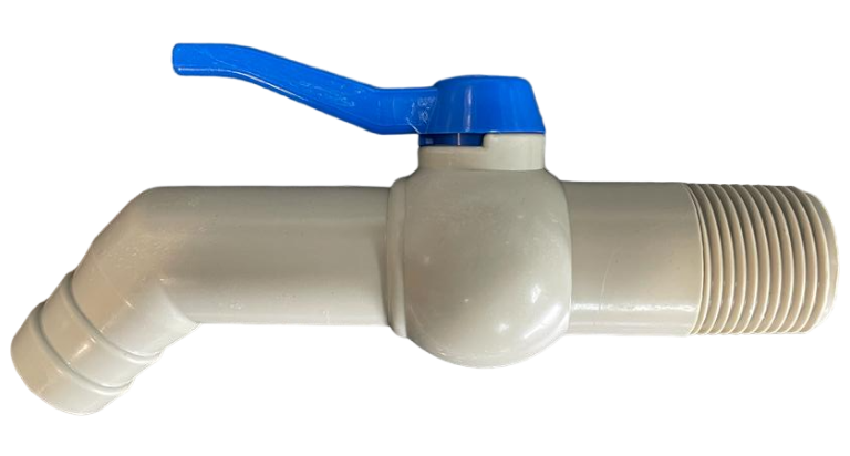 PP TAP 45 DEGREE WITH 1inBSPM INLET 170mm Outdoor Watering Kit Hose Pipe Fitting