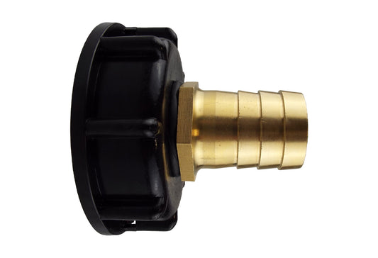 IBC 2 S60X6 Cap with 25mm Brass Barb Brass Water Fitting DIY Workshop Accessory