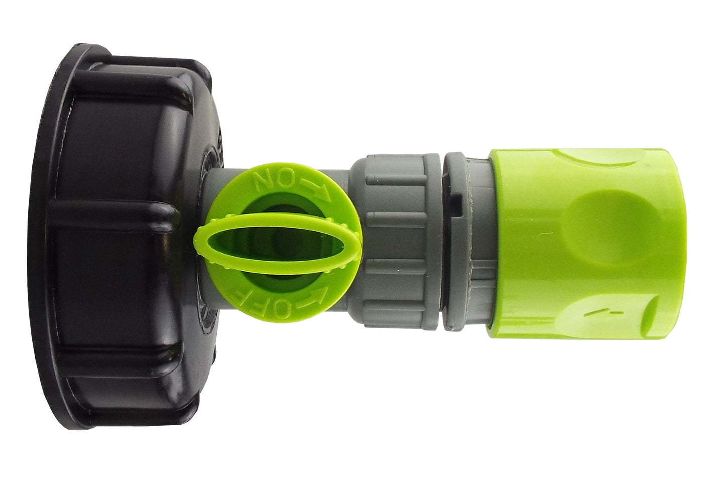 IBC 2 S60X6 Cap with BSP Threaded Valve and Hose Connector Lime Water Connector