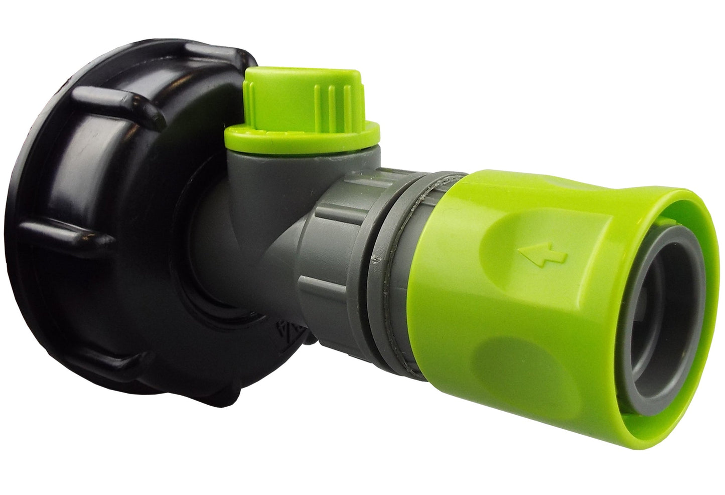 IBC 2 S60X6 Cap with BSP Threaded Valve and Hose Connector Lime Water Connector