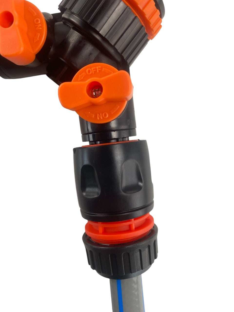 AP Supplies 3 Way Connector Set with Valve Black/Orange