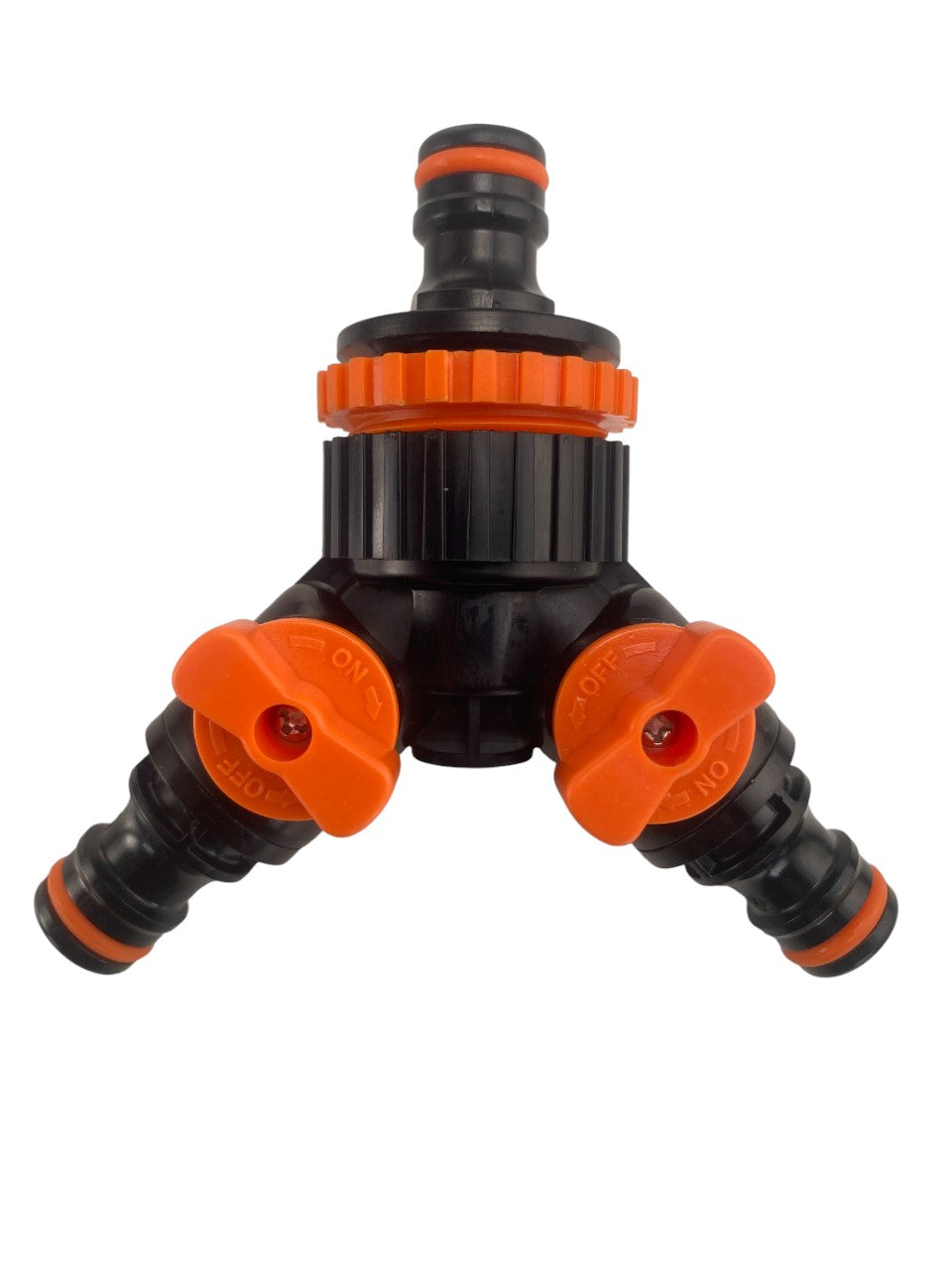 AP Supplies 3 Way Connector Set with Valve Black/Orange