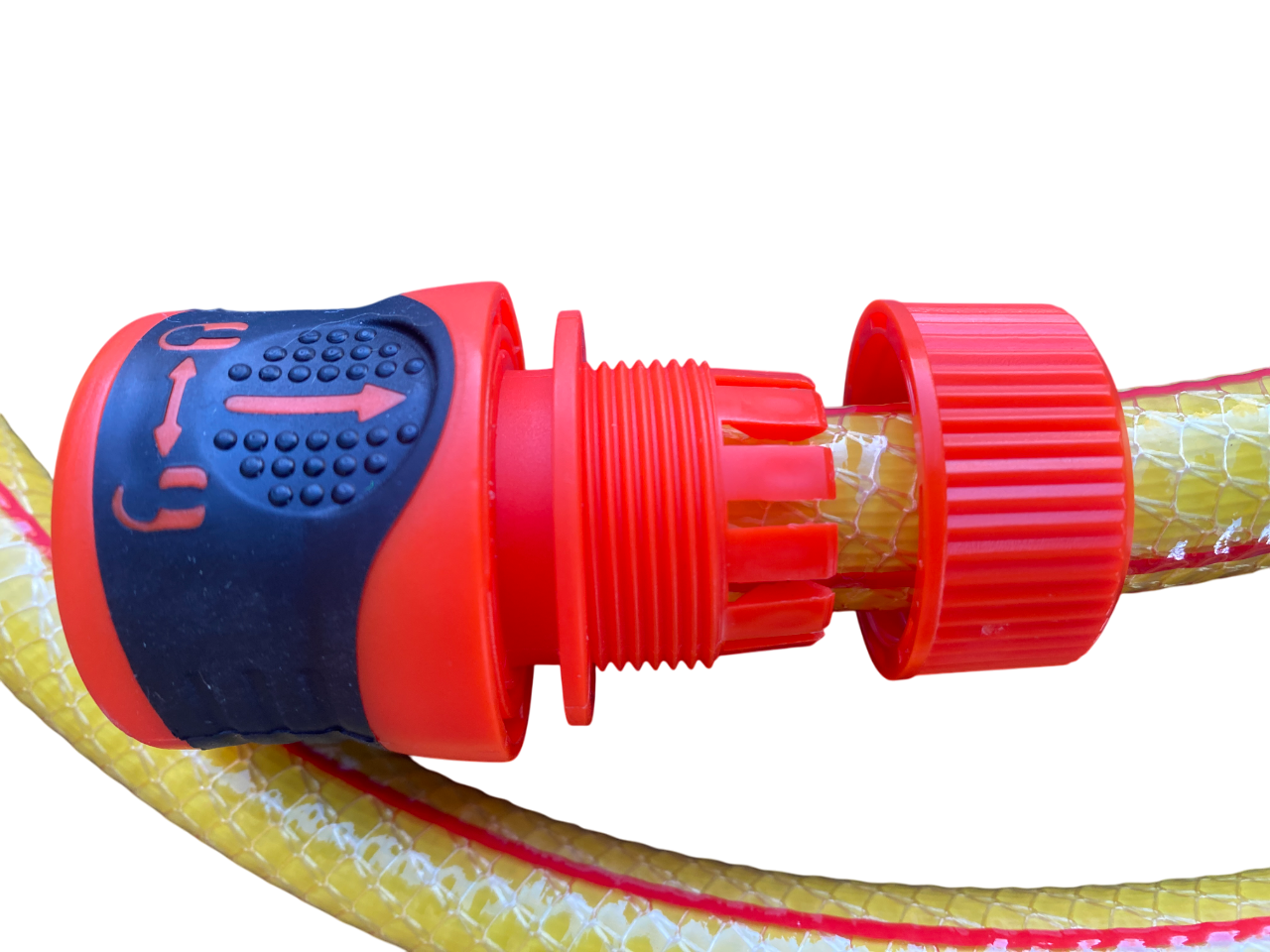 AP Supplies Premium Garden Hose Yellow with Orange Lock Connectors - 3m + 2 connectors - 1 set