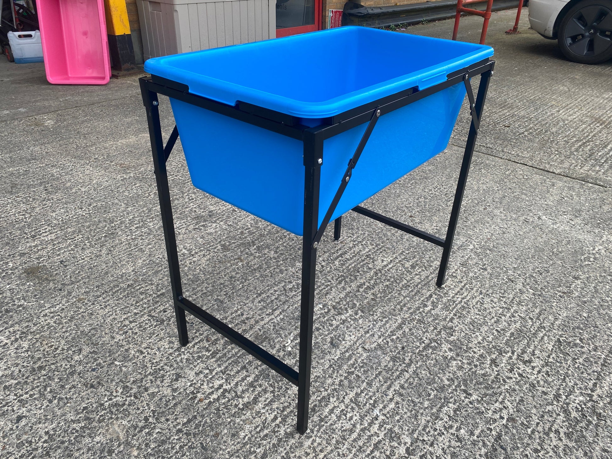AP Supplies Blue Dog Bath with Drain Valve (WL) and Stand