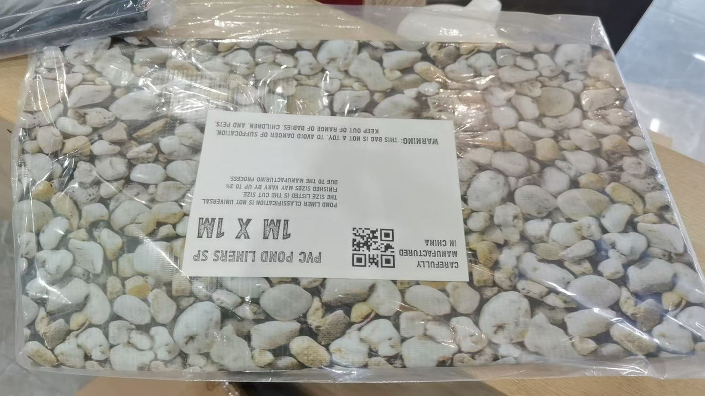 AP Supplies Small Pebble Print PVC 450gsm Pond Liner 5m x 6m