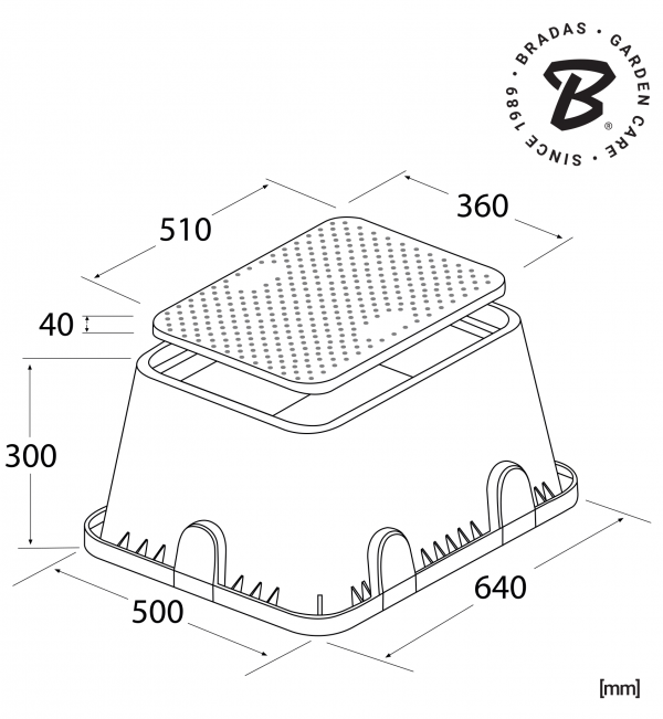 Jumbo Valve Box, 64x50cm Drip Irrigation Fitting Pipe and Water Fitting