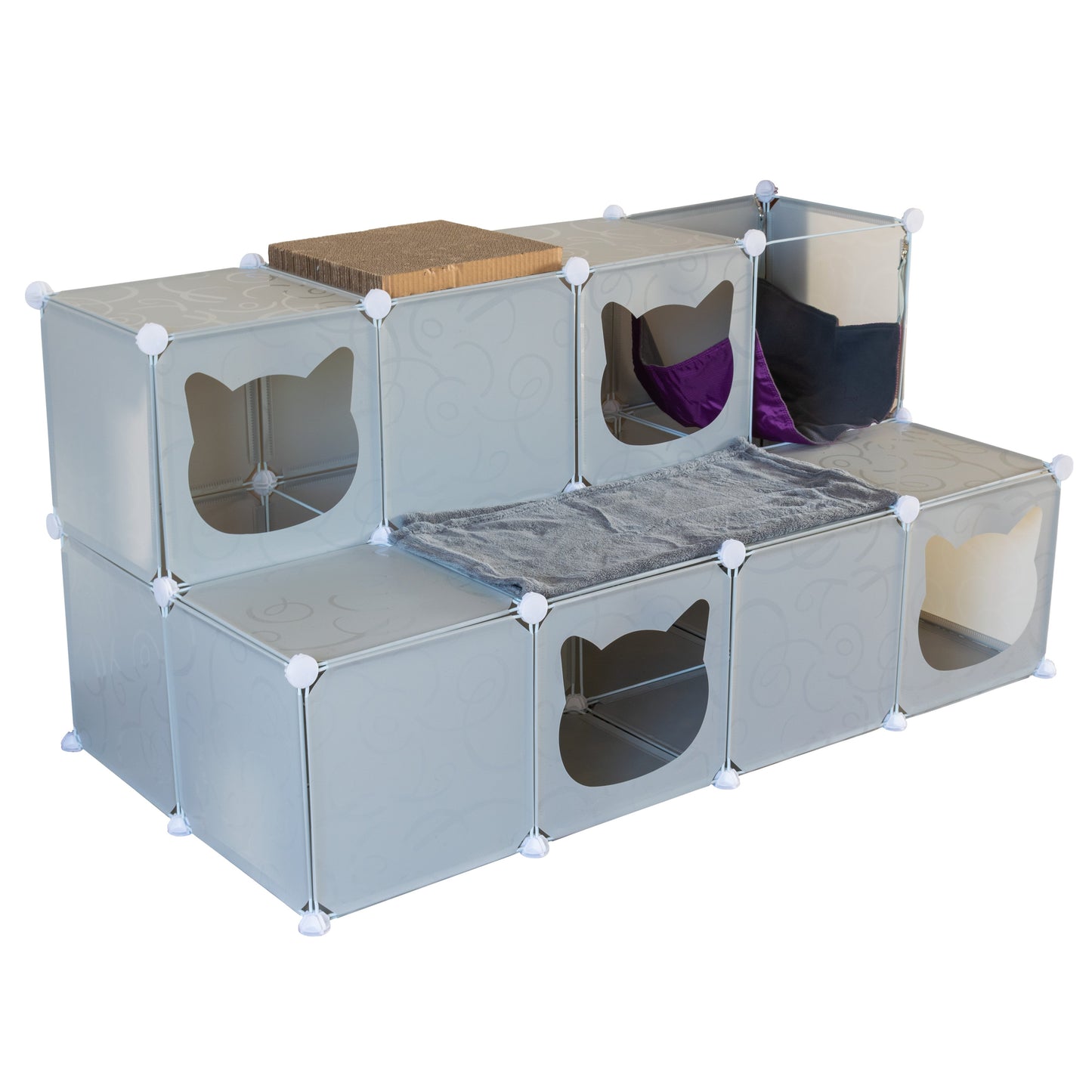 Kitty Cubby Cat Cube Play Tower MAXI Weatherproof Cover Pet and Pond Supply