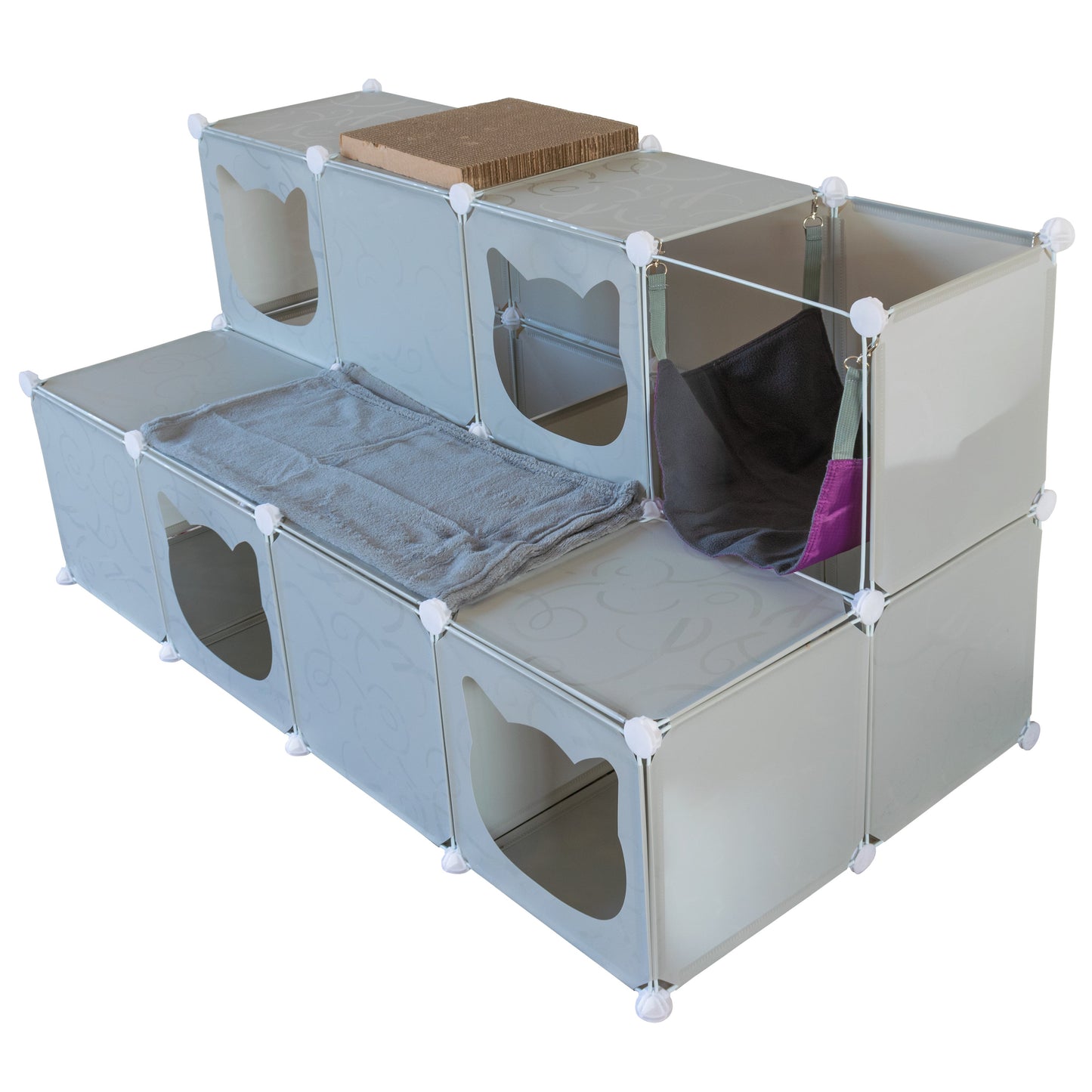 Kitty Cubby Cat Cube Play Tower MAXI Weatherproof Cover Pet and Pond Supply