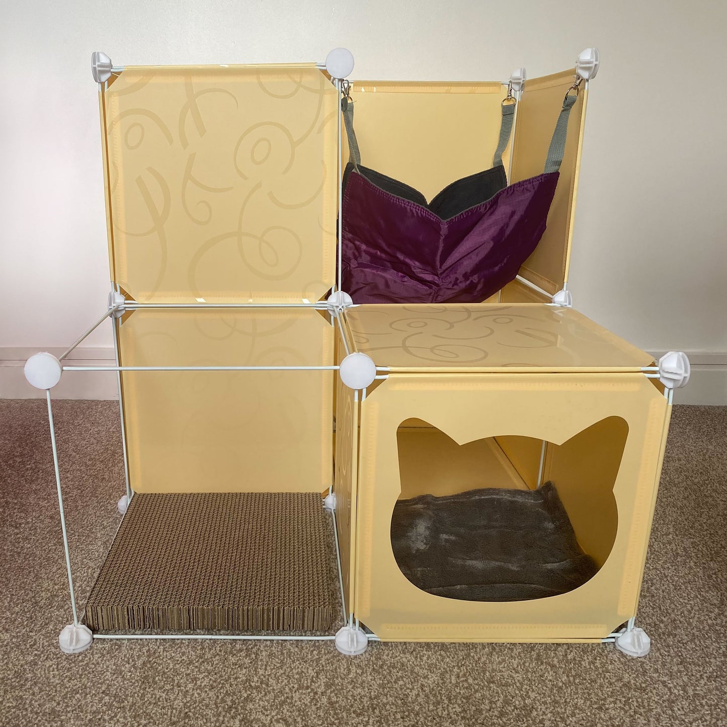 Kitty Cubby Cat Cube Play Tower MIDI Weatherproof Cover Pet and Pond Supply