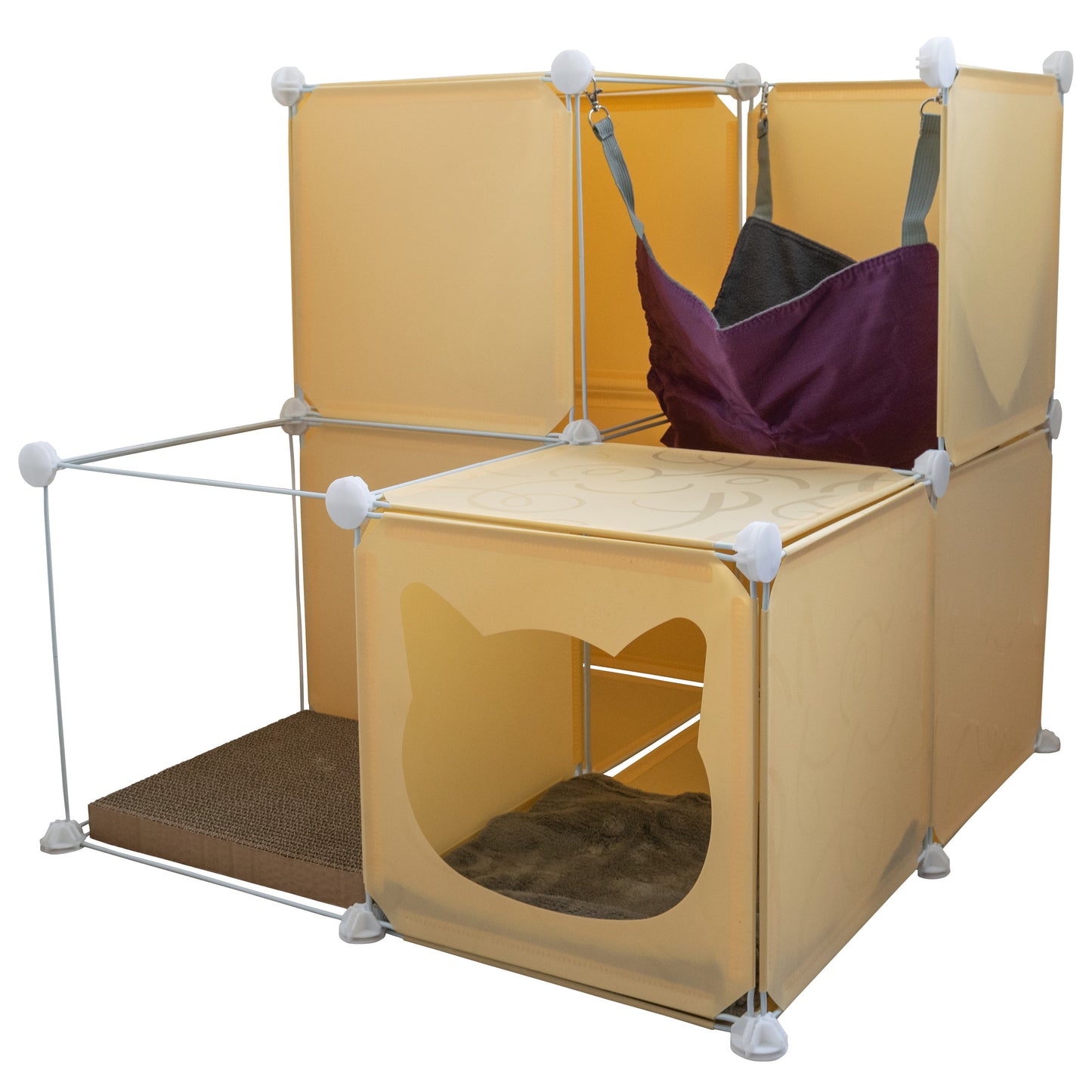Kitty Cubby Cat Cube Play Tower MIDI Weatherproof Cover Pet and Pond Supply