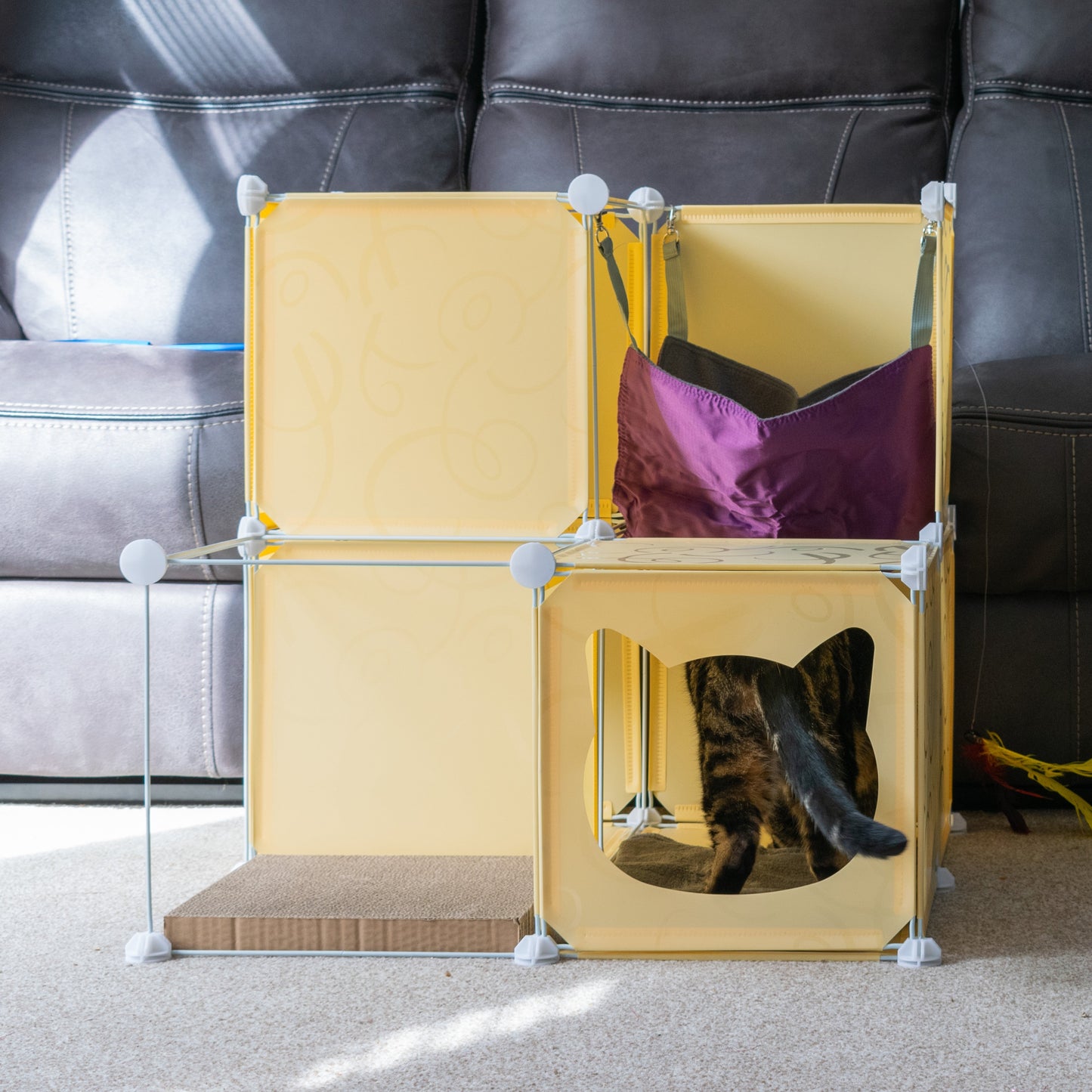 Kitty Cubby Cat Cube Play Tower MIDI Weatherproof Cover Pet and Pond Supply