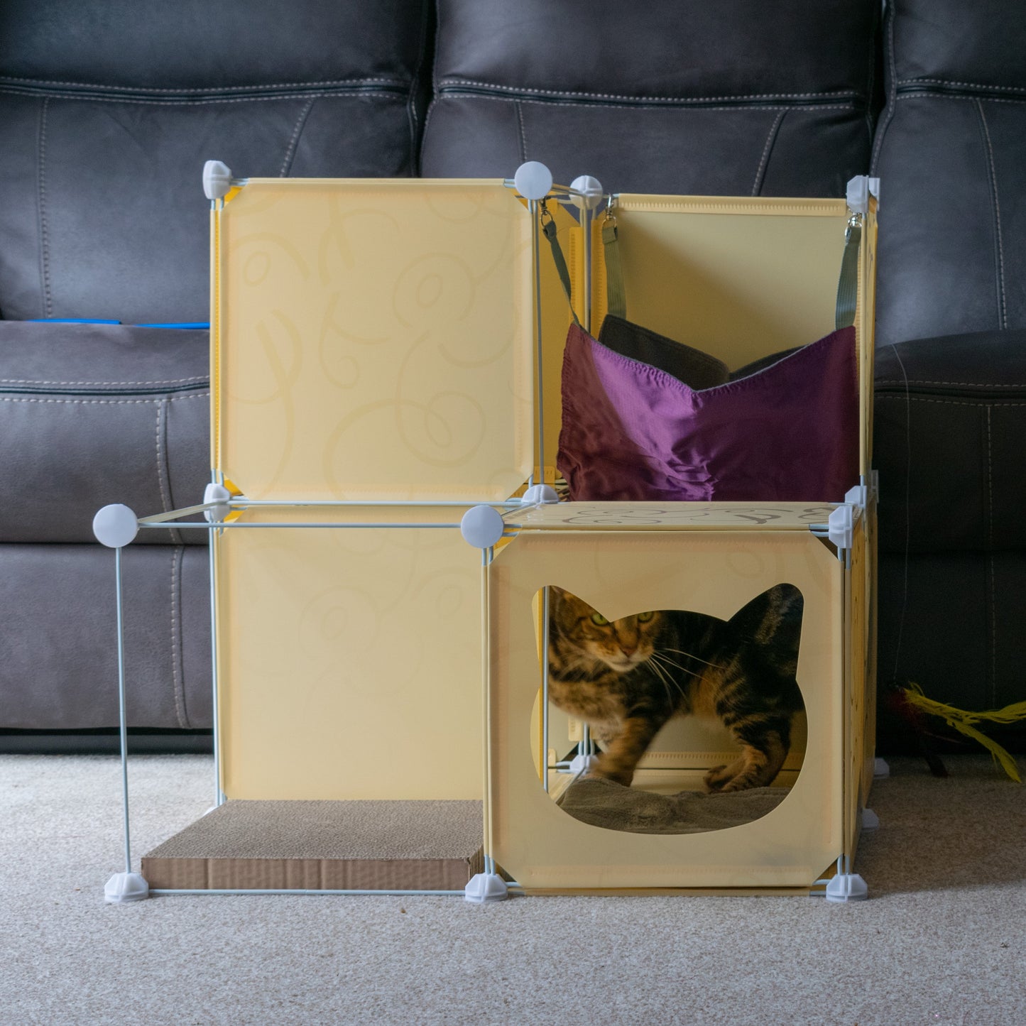 Kitty Cubby Cat Cube Play Tower MIDI Weatherproof Cover Pet and Pond Supply