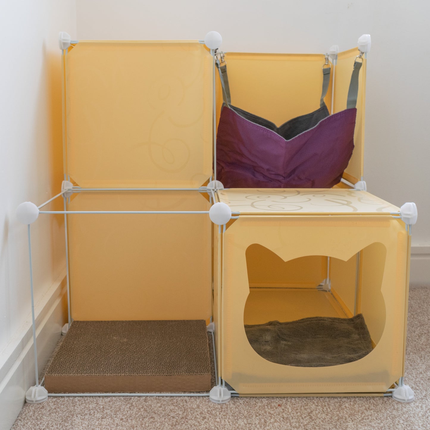 Kitty Cubby Cat Cube Play Tower MIDI Weatherproof Cover Pet and Pond Supply