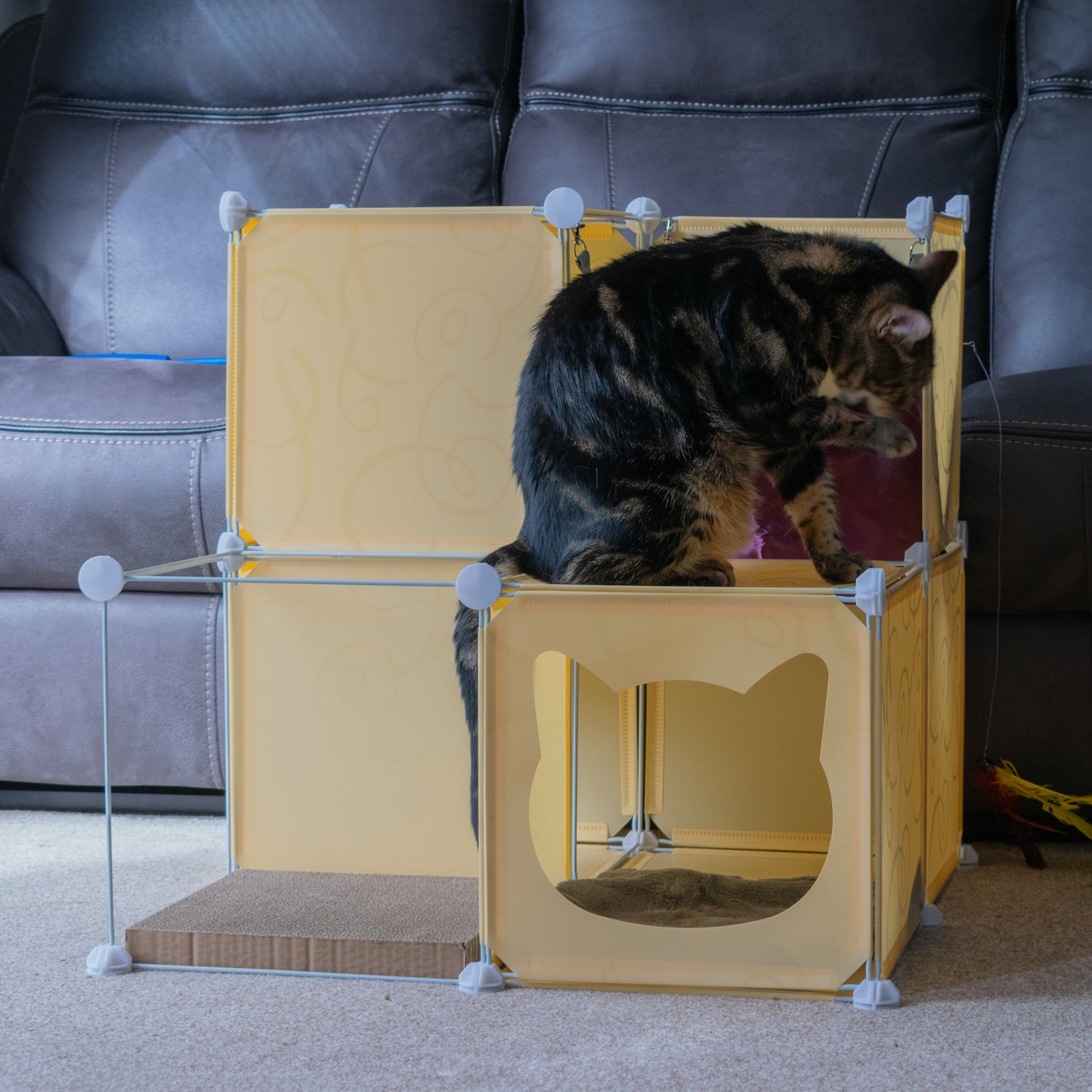 Kitty Cubby Cat Cube Play Tower MIDI Weatherproof Cover Pet and Pond Supply
