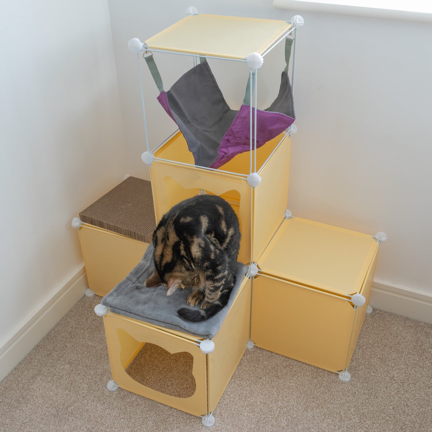 Kitty Cubby Cat Cube Play Tower MIDI Weatherproof Cover Pet and Pond Supply