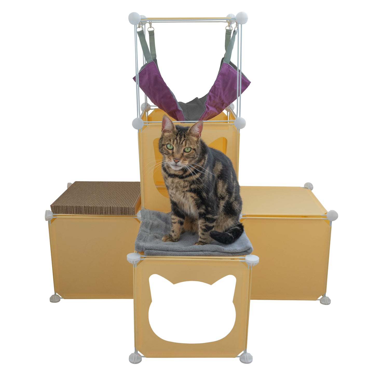 Kitty Cubby Cat Cube Play Tower MIDI Weatherproof Cover Pet and Pond Supply