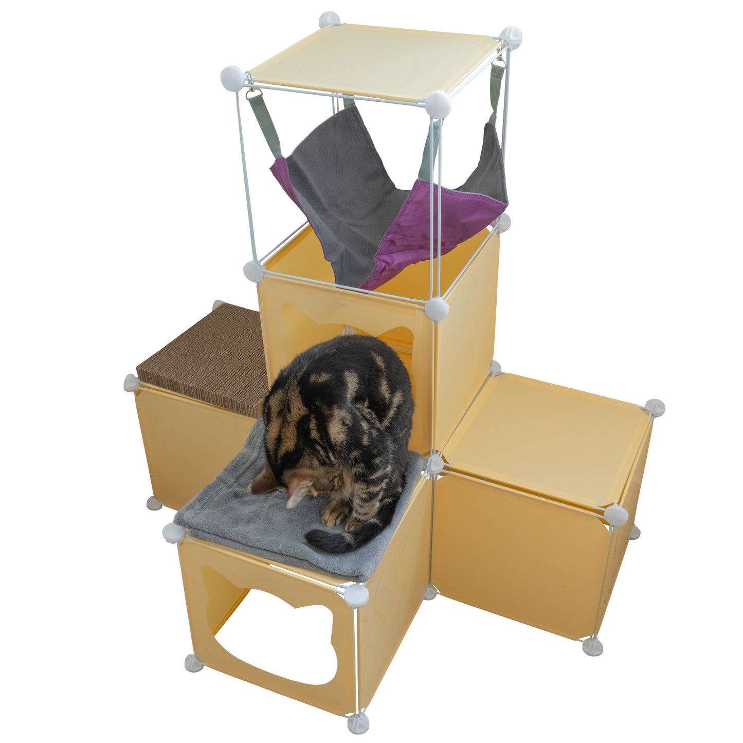 Kitty Cubby Cat Cube Play Tower MIDI Weatherproof Cover Pet and Pond Supply