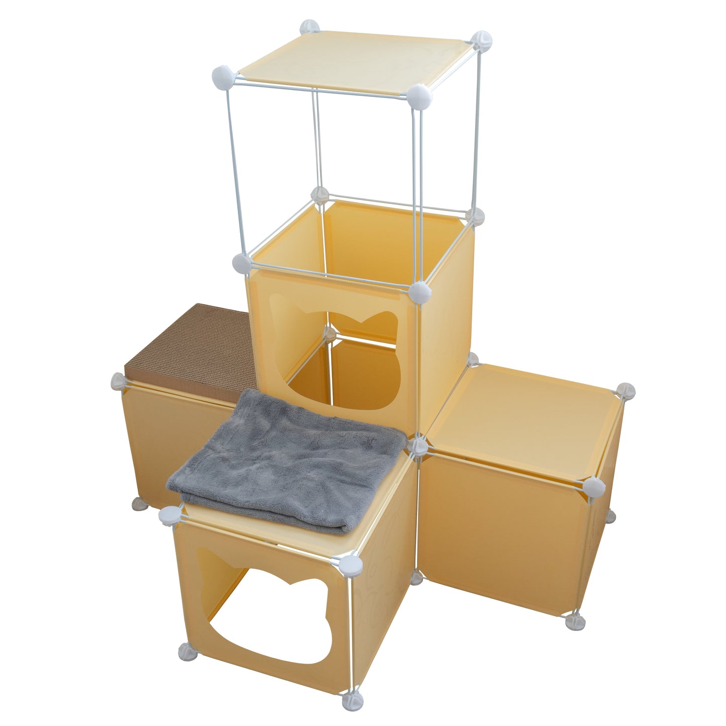 Kitty Cubby Cat Cube Play Tower MIDI Weatherproof Cover Pet and Pond Supply