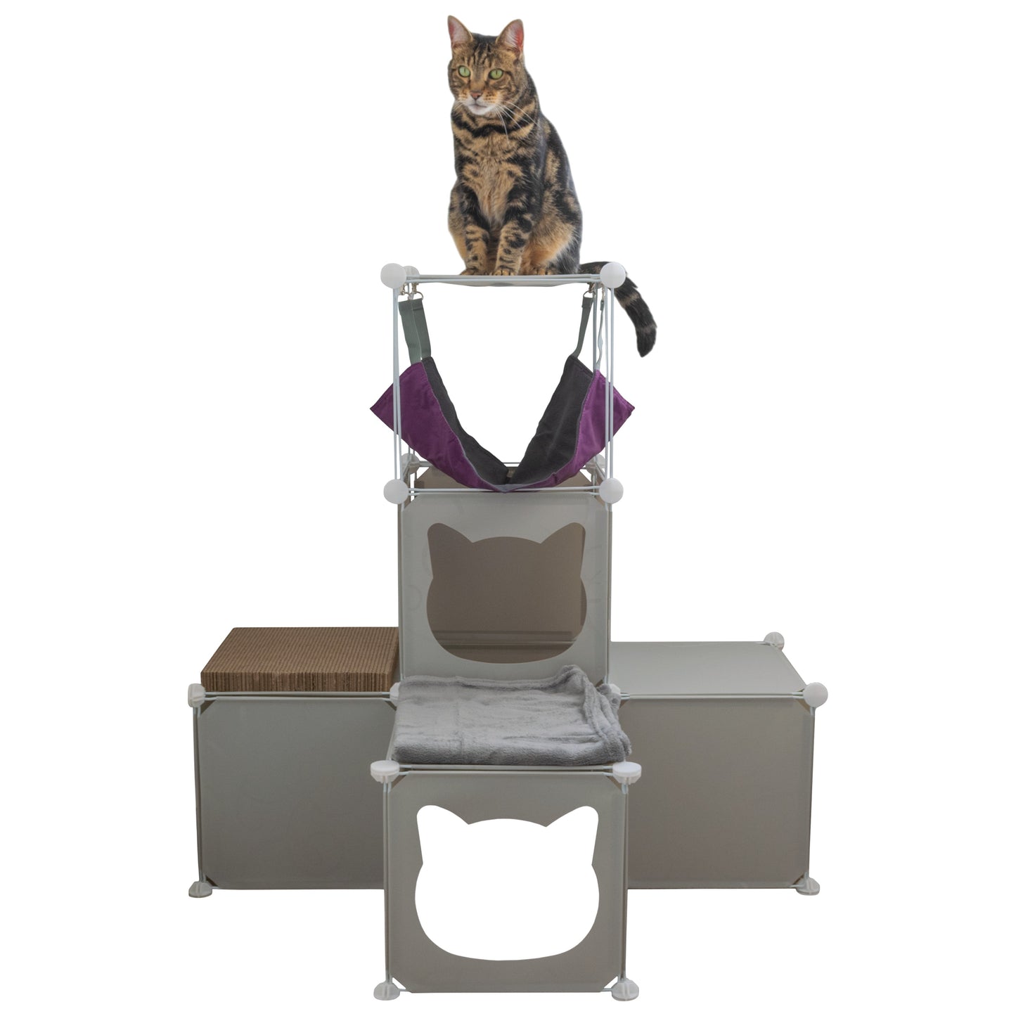 Kitty Cubby Cat Cube Play Tower MIDI Weatherproof Cover Pet and Pond Supply