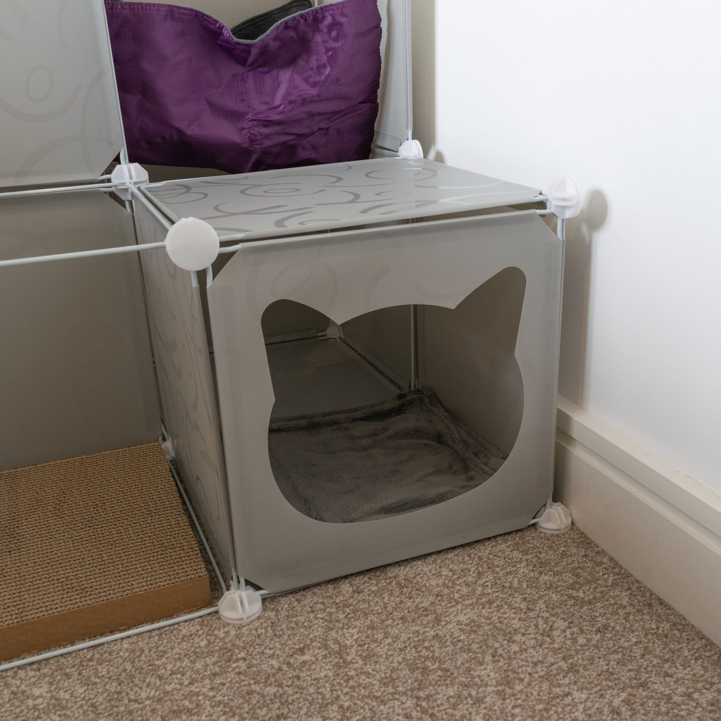 Kitty Cubby Cat Cube Play Tower MIDI Weatherproof Cover Pet and Pond Supply