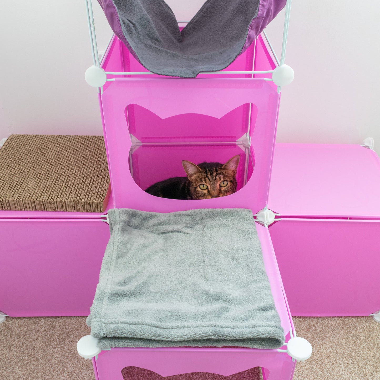 Kitty Cubby Cat Cube Play Tower MIDI Weatherproof Cover Pet and Pond Supply