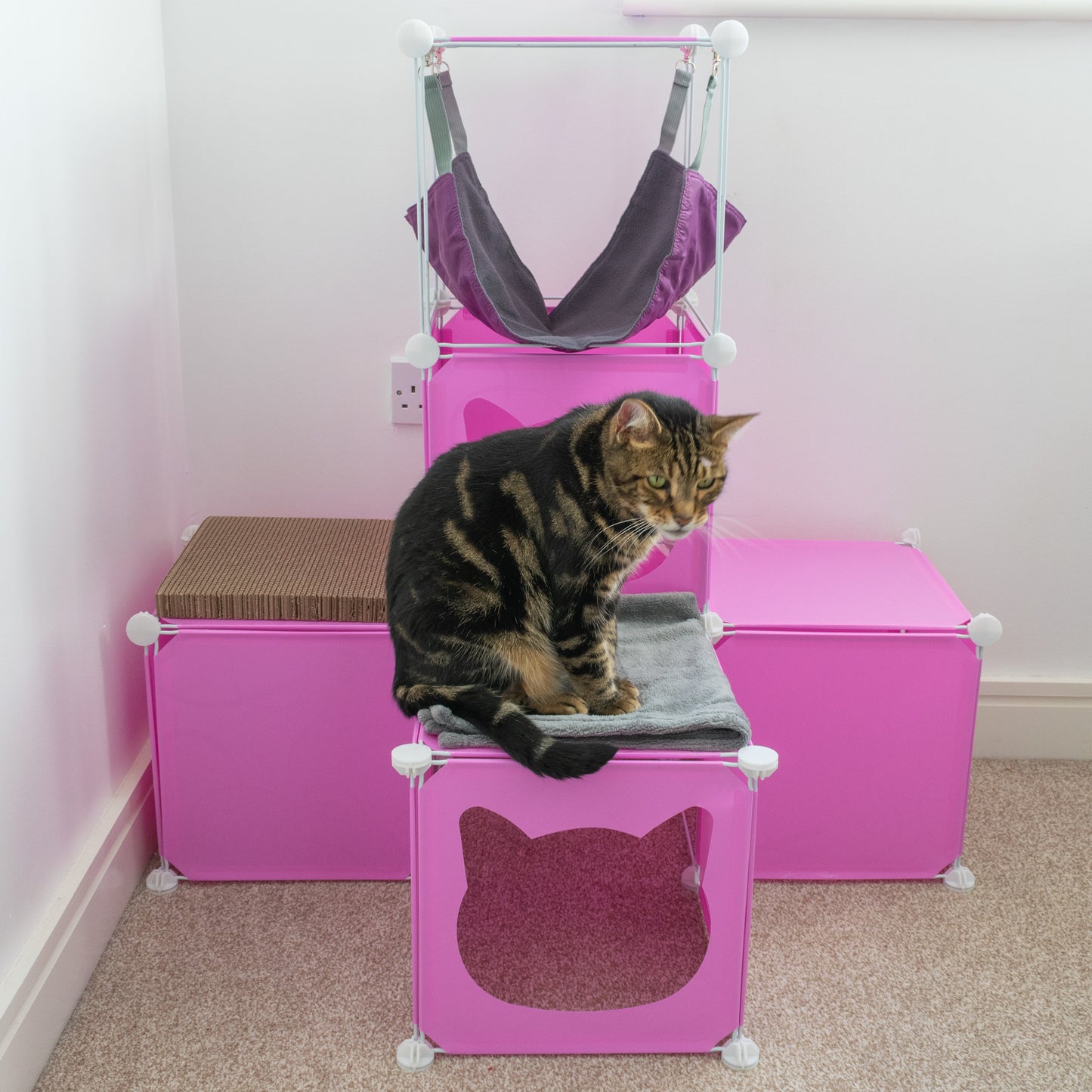 Kitty Cubby Cat Cube Play Tower MIDI Weatherproof Cover Pet and Pond Supply