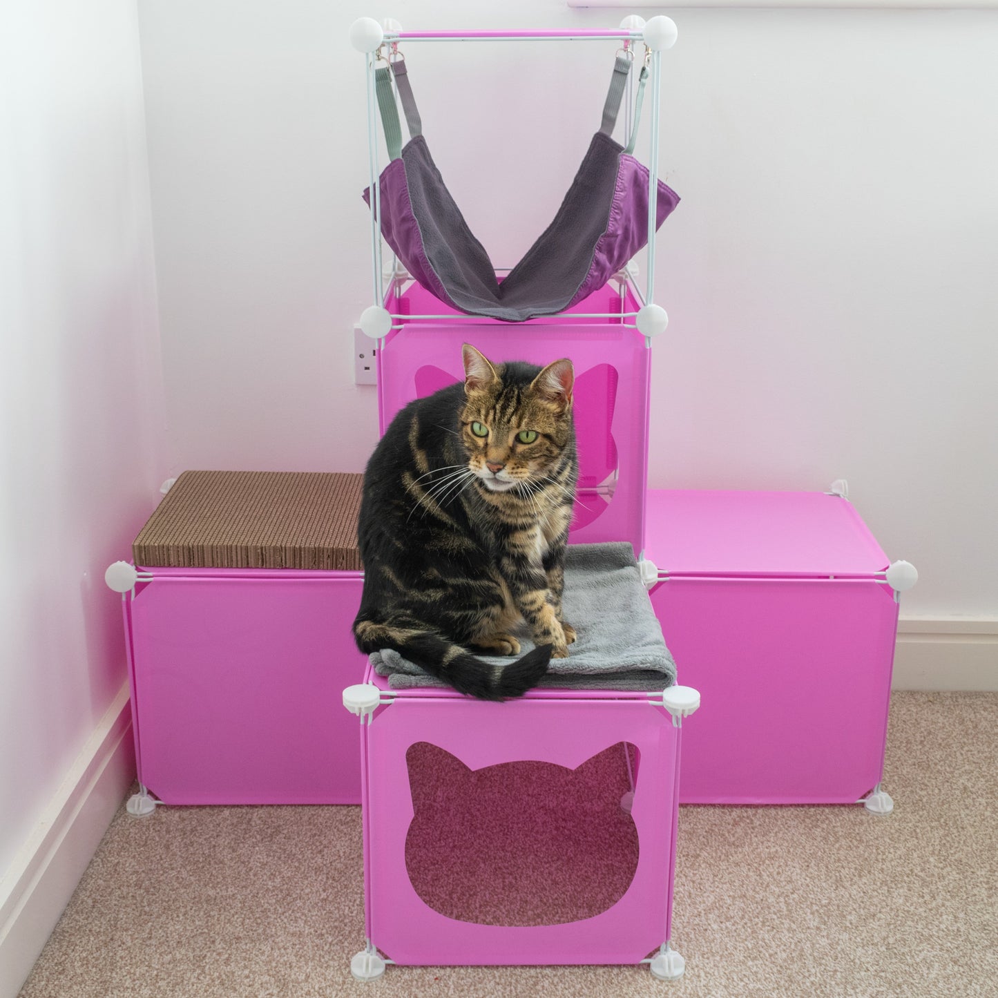 Kitty Cubby Cat Cube Play Tower MIDI Weatherproof Cover Pet and Pond Supply