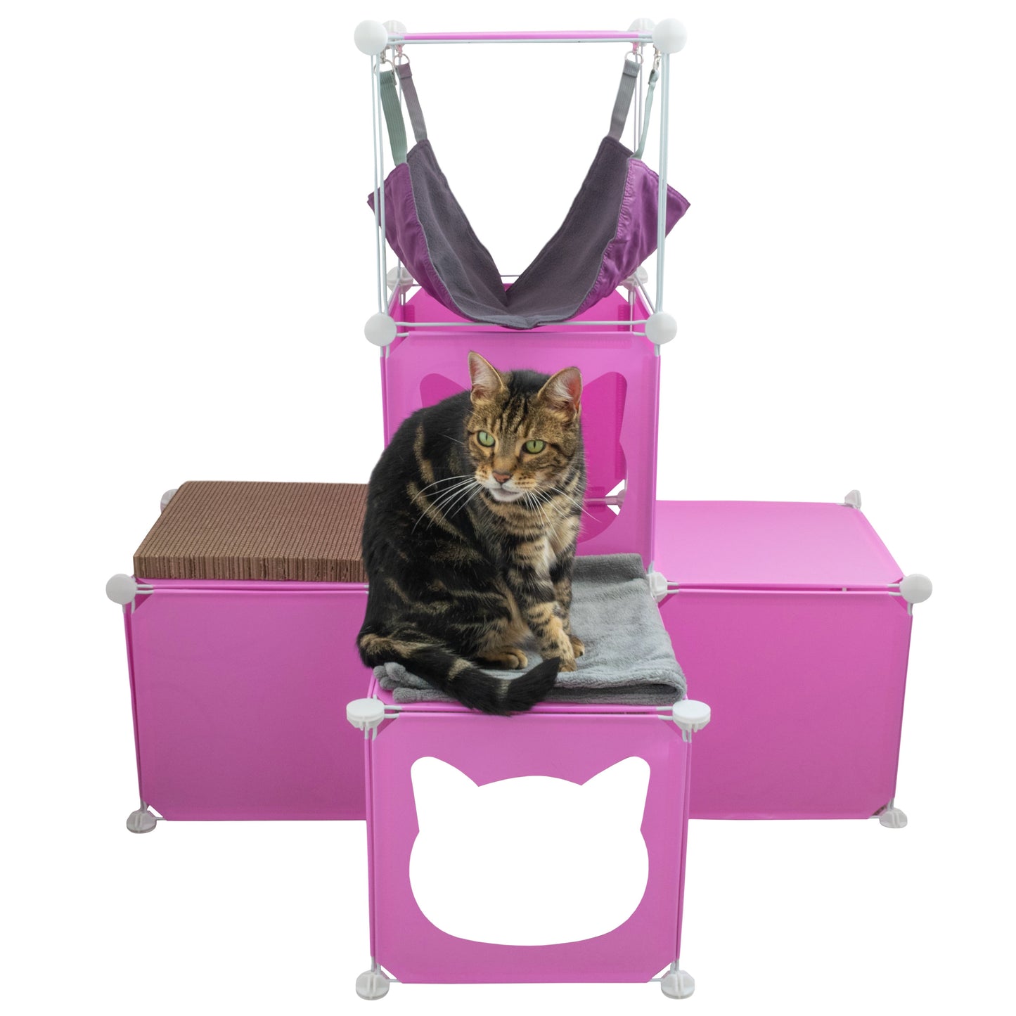 Kitty Cubby Cat Cube Play Tower MIDI Weatherproof Cover Pet and Pond Supply
