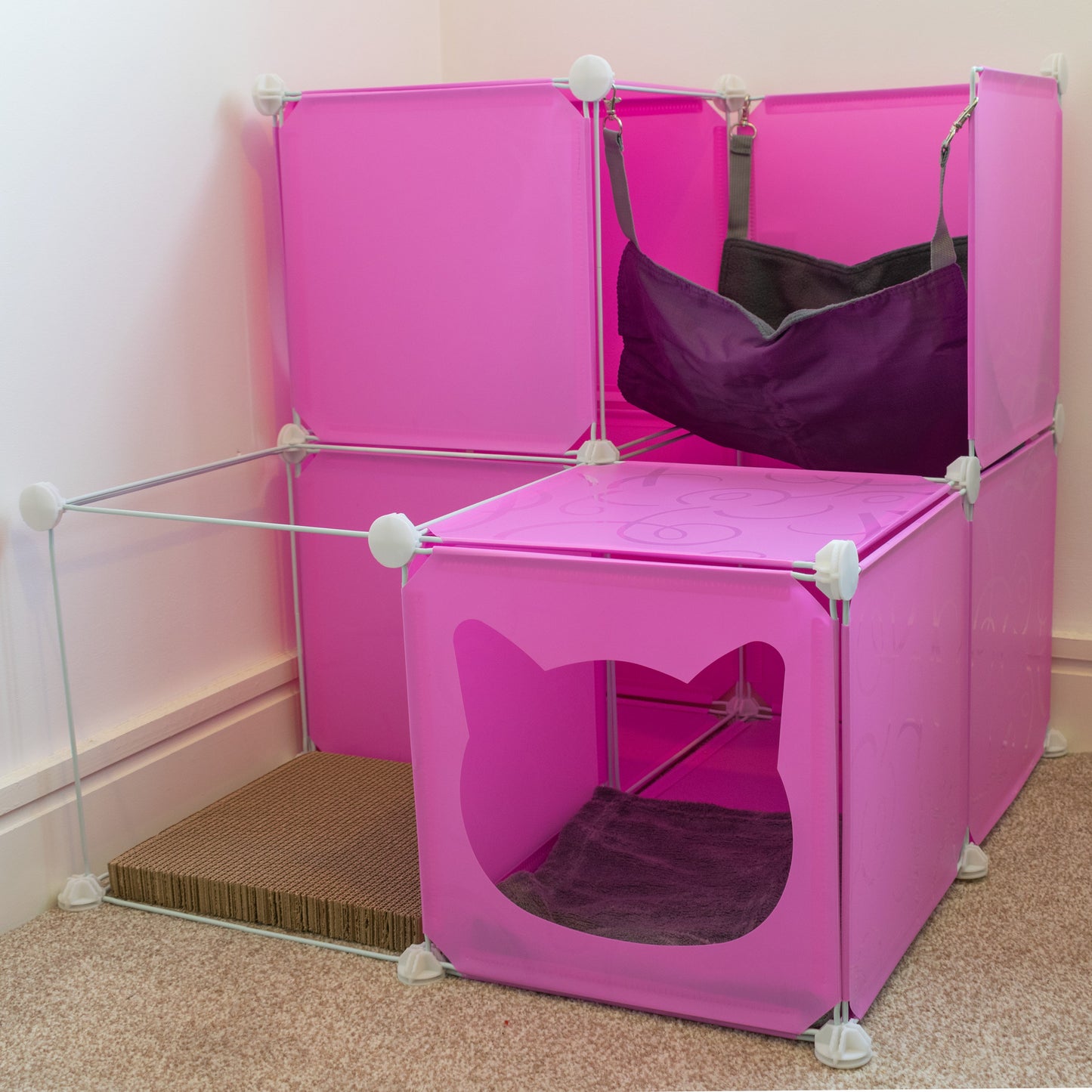 Kitty Cubby Cat Cube Play Tower MIDI Weatherproof Cover Pet and Pond Supply