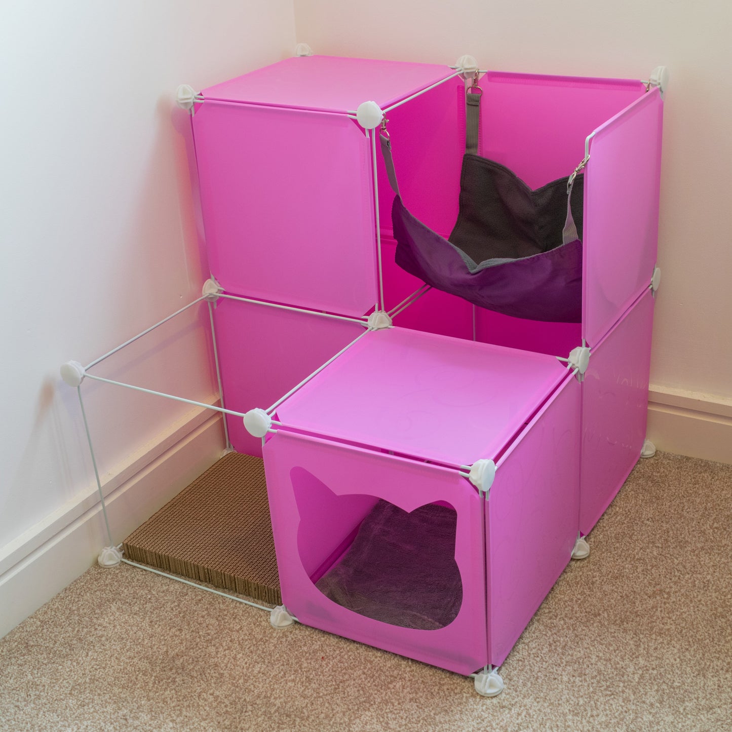 Kitty Cubby Cat Cube Play Tower MIDI Weatherproof Cover Pet and Pond Supply