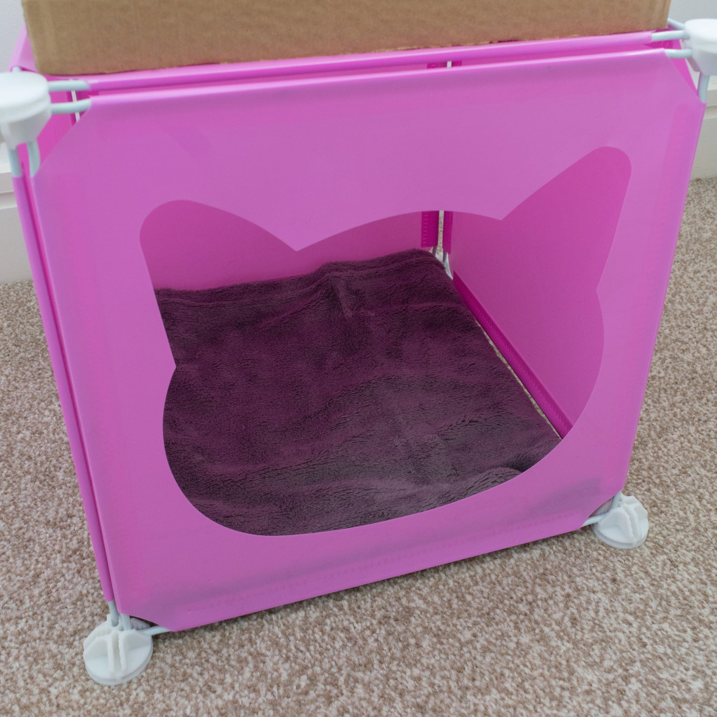 Kitty Cubby Cat Cube Play House MINI Weatherproof Cover Pet and Pond Supply
