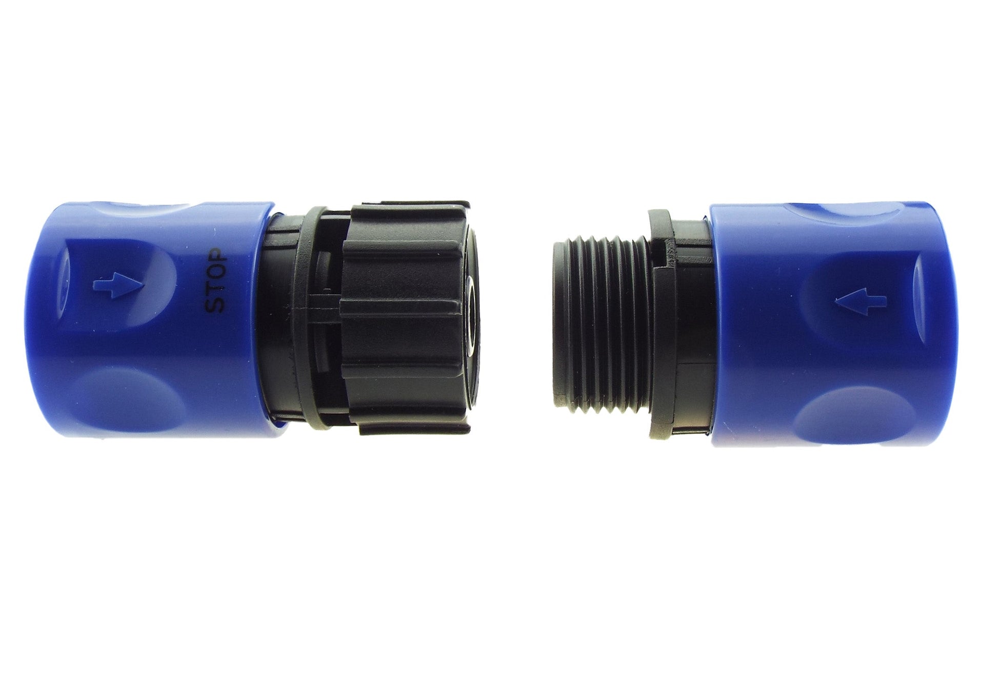 AP Supplies Male & Female Threaded Hose Quick Connector Set (Blue)