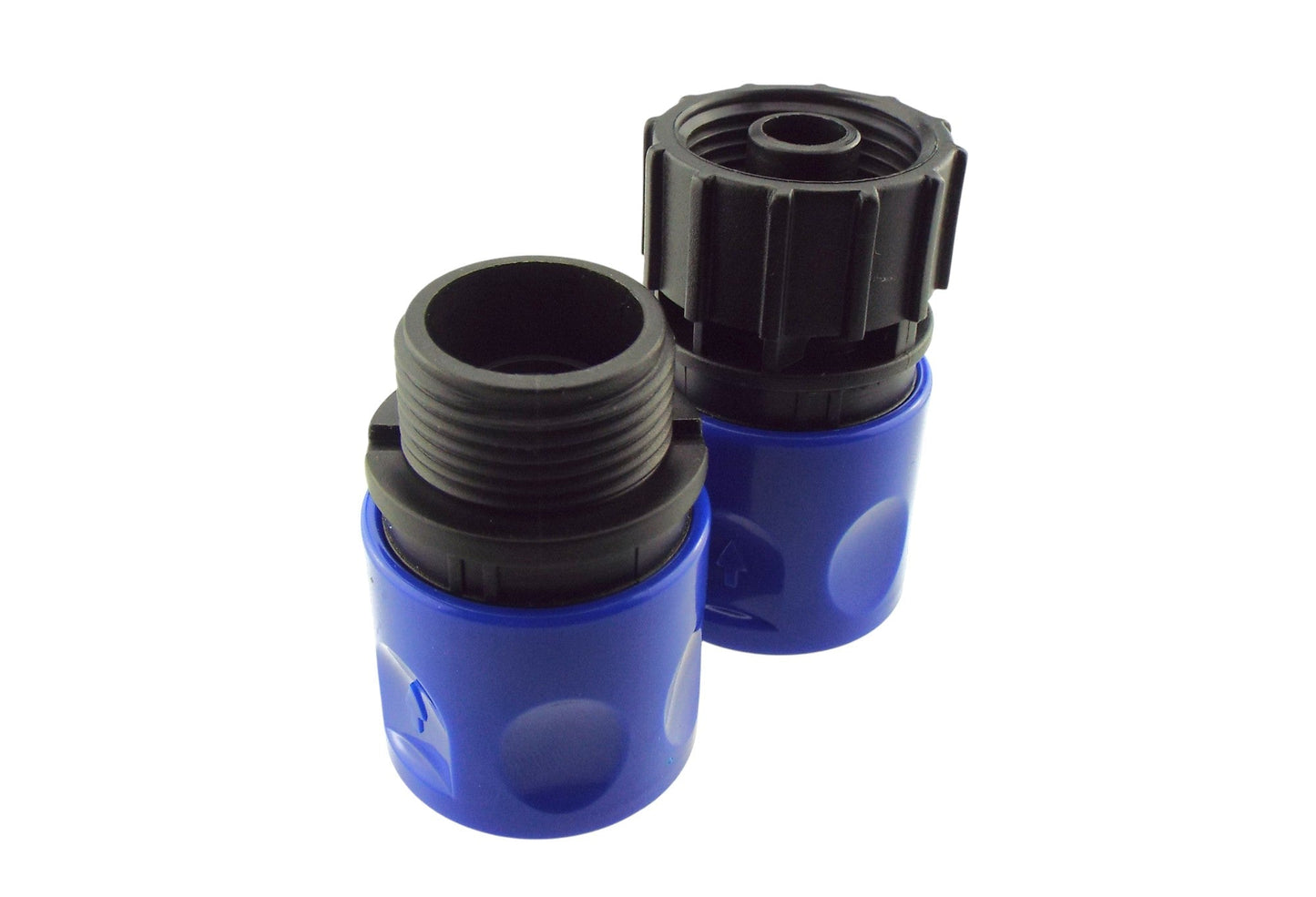 AP Supplies Male & Female Threaded Hose Quick Connector Set (Blue)