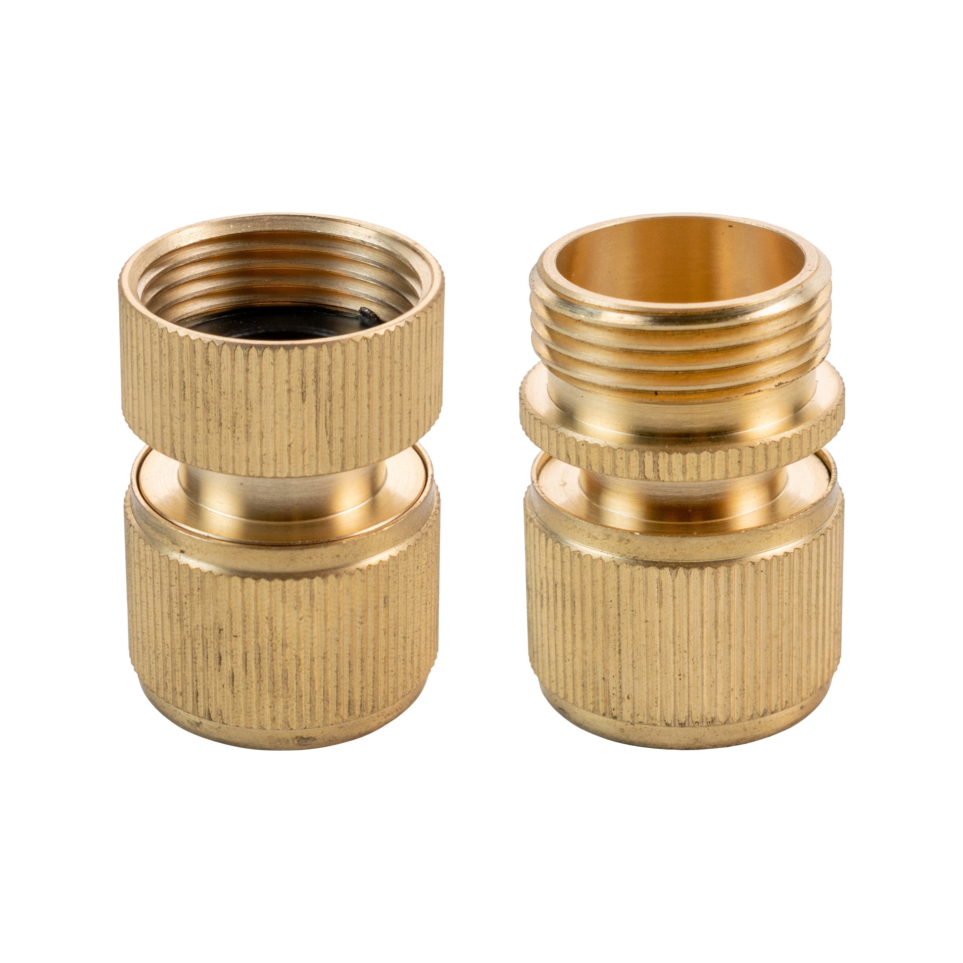 AP Supplies Male & Female Threaded Hose Quick Connector Set (Brass)