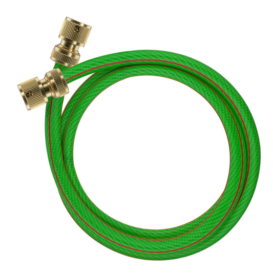 AP Supplies Premium Garden Hose Green with Brass Hose Connectors - 1m kit