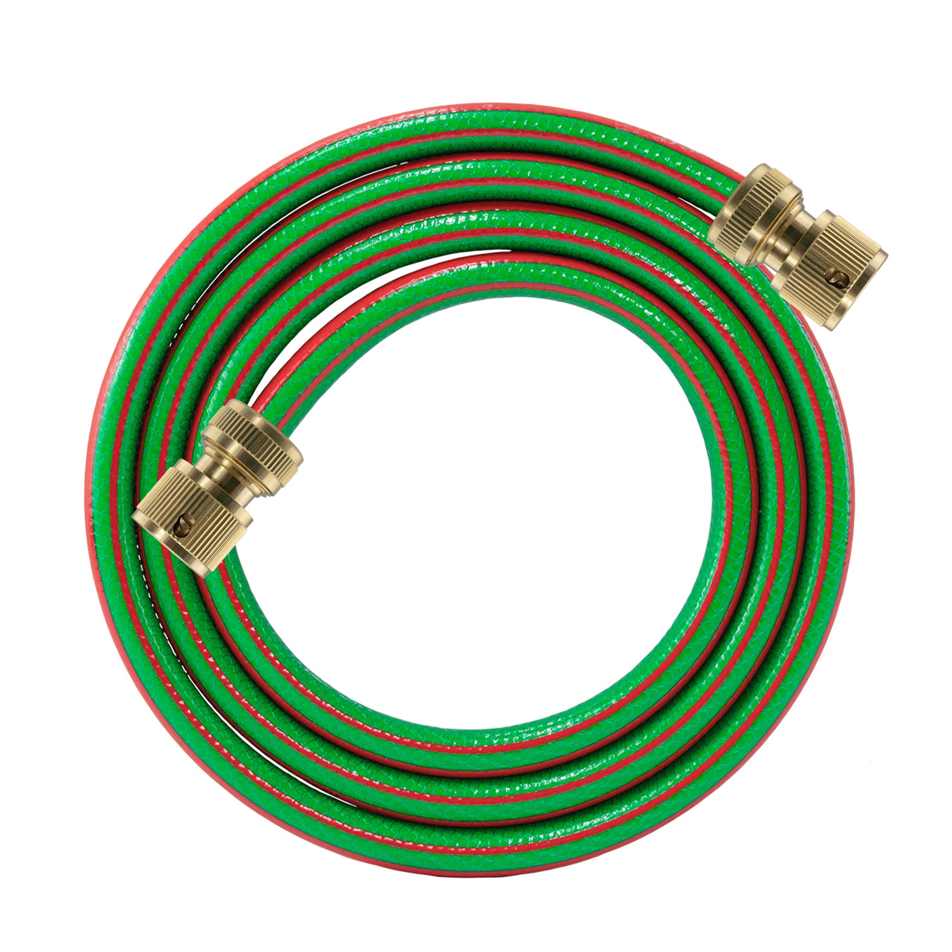 AP Supplies Premium Garden Hose Green with Brass Hose Connectors - 2m kit