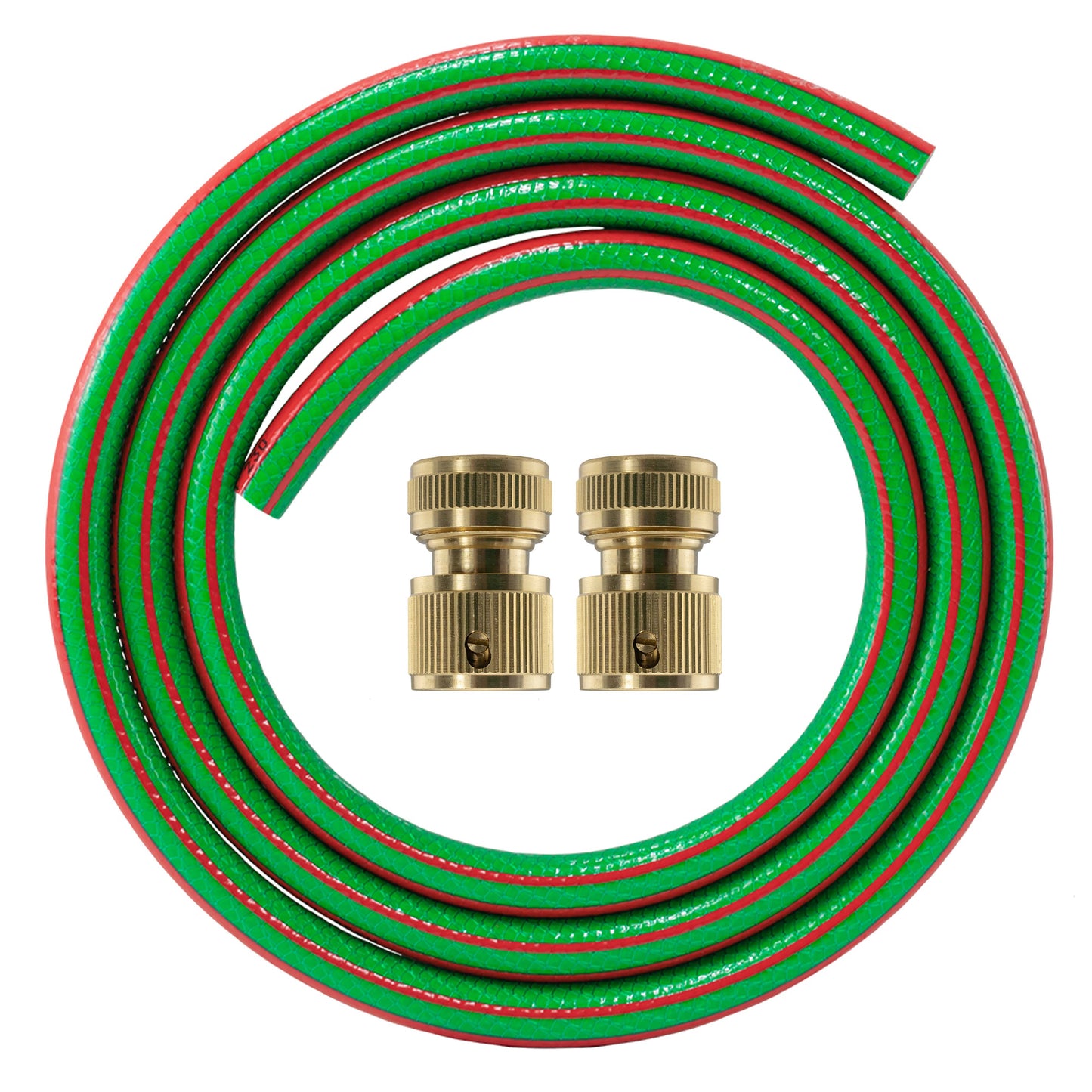 AP Supplies Premium Garden Hose Green with Brass Hose Connectors - 3m kit