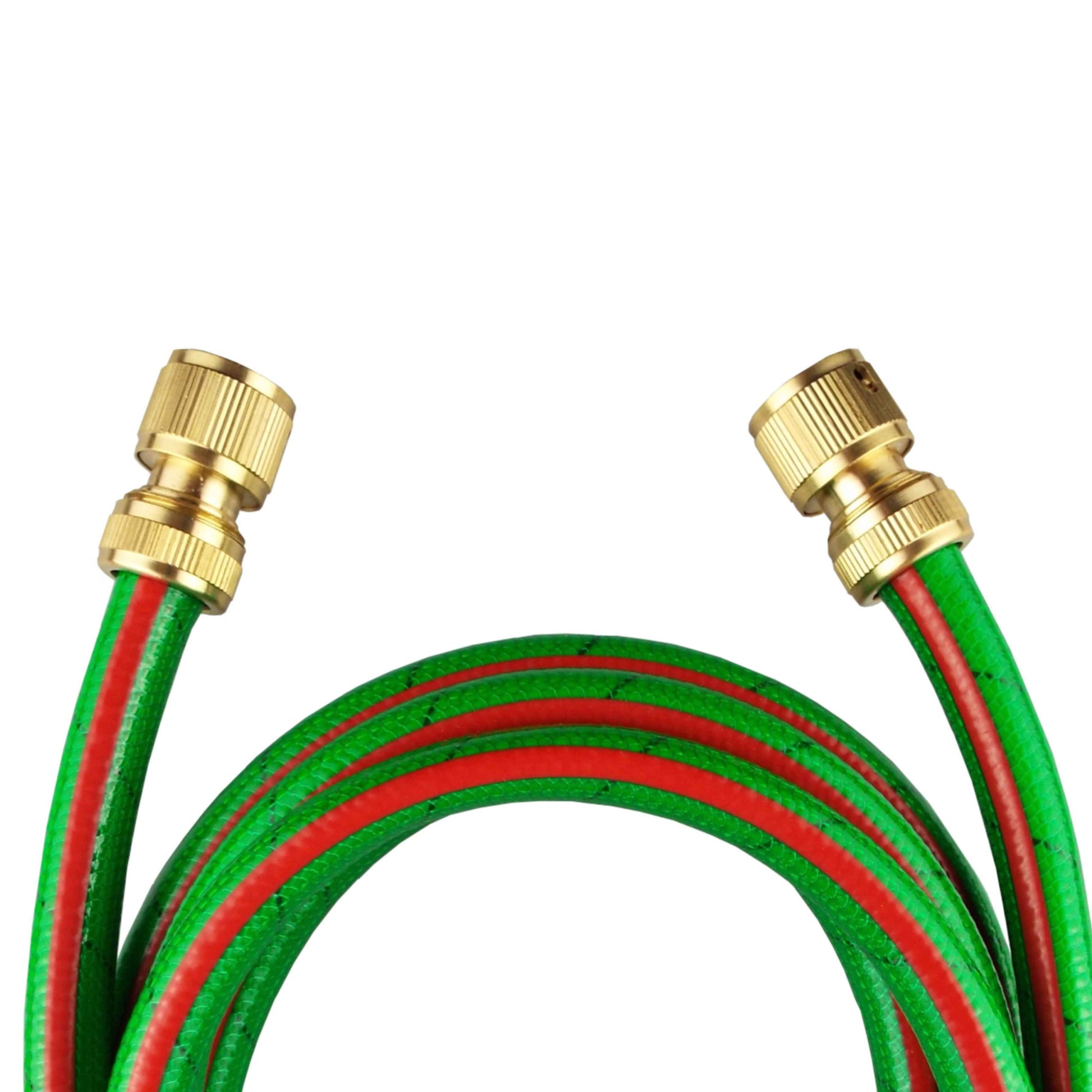 AP Supplies Premium Garden Hose Green with Brass Hose Connectors - 4m kit